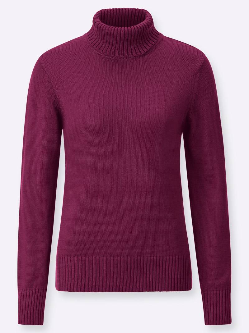 Rollkragenpullover in fuchsia von heine