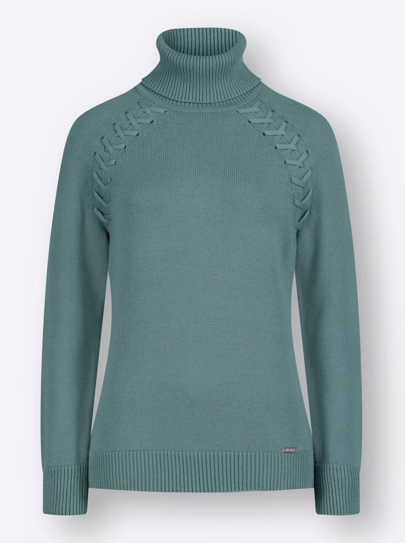 Rollkragenpullover in jade von heine