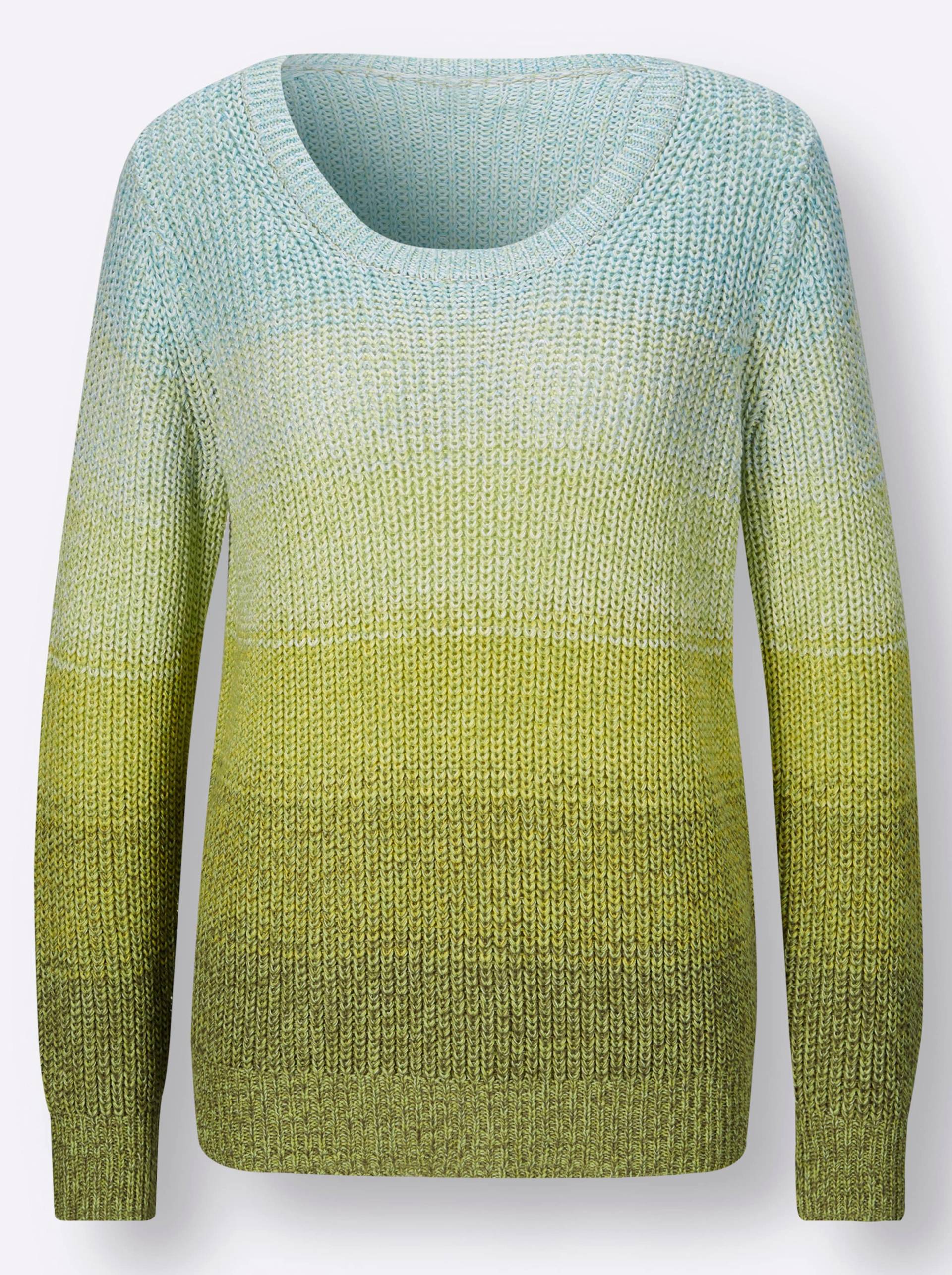 Pullover in kiwi-aqua-meliert von heine