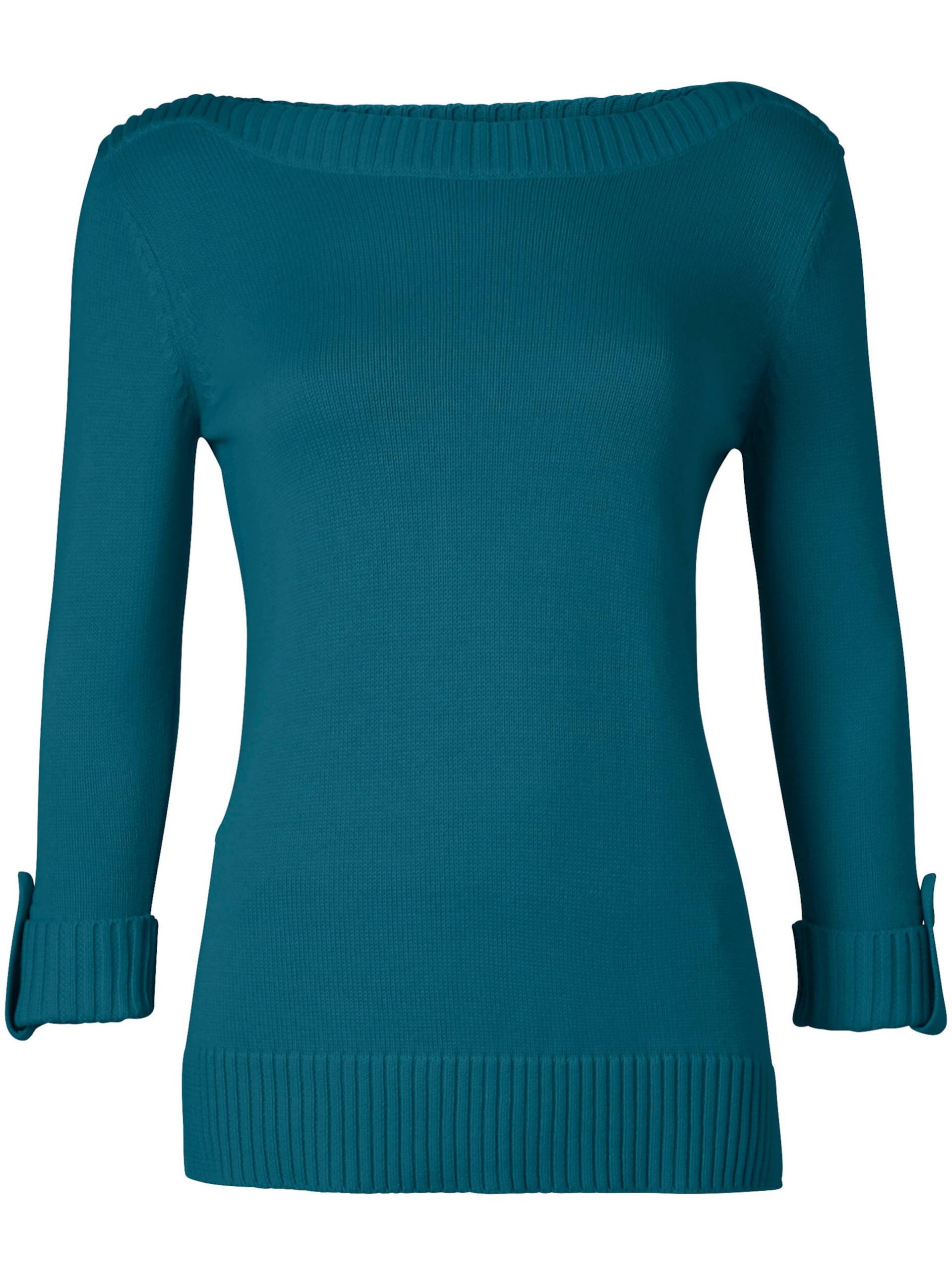 3/4 Arm-Pullover in petrol von heine