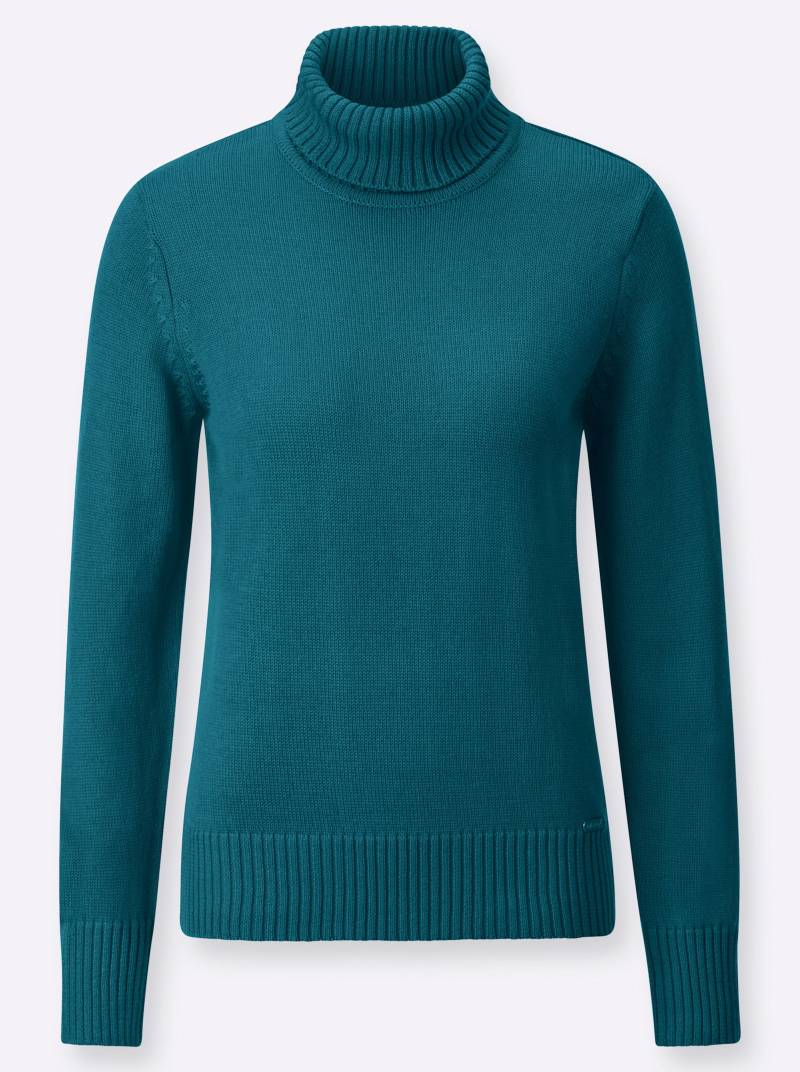 Rollkragenpullover in petrol von heine