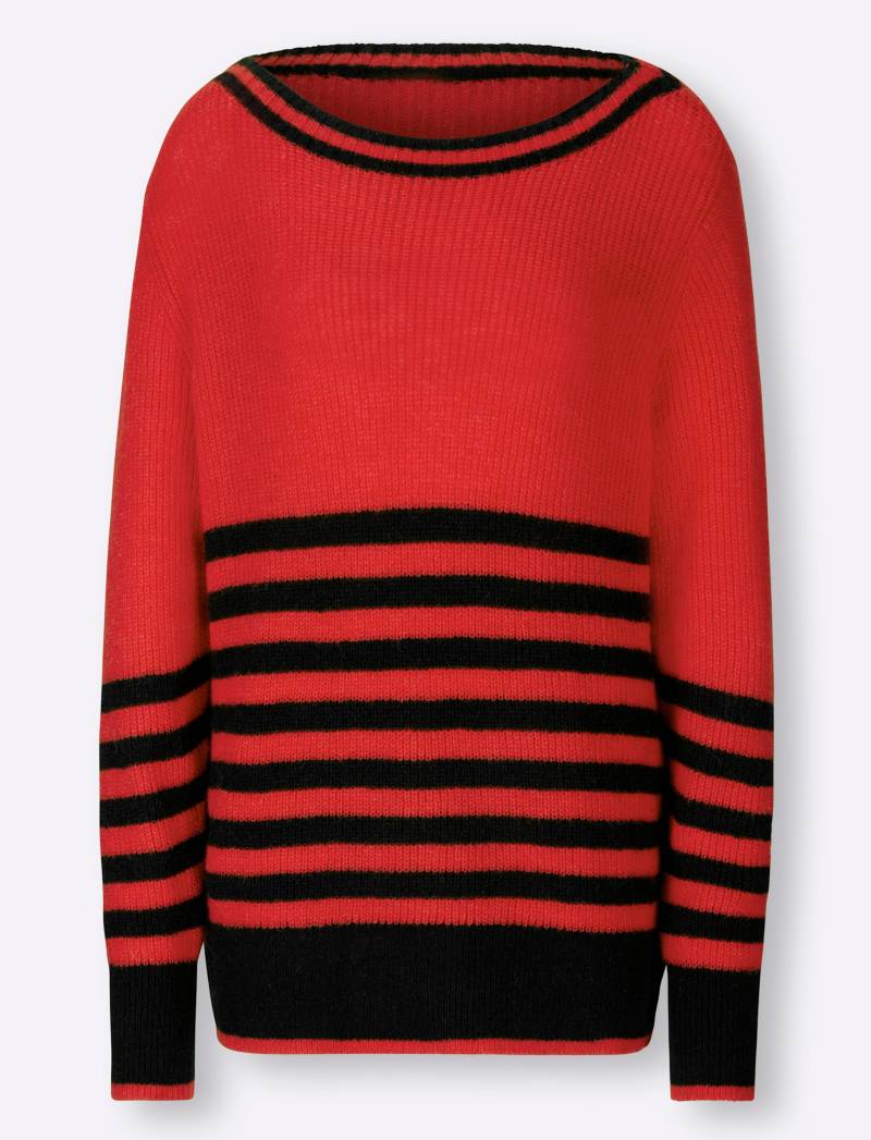 Pullover in rot-schwarz-gestreift von heine