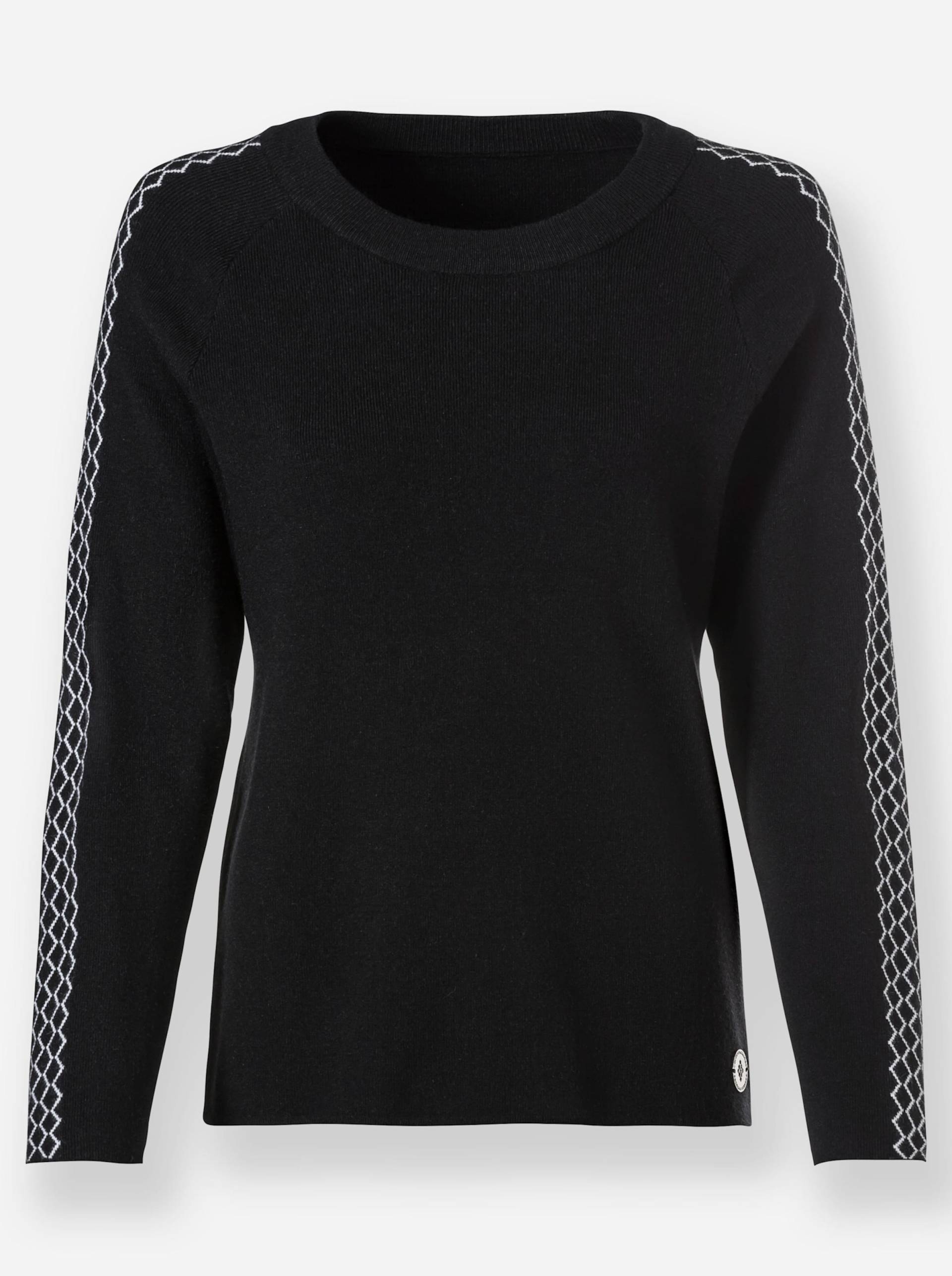 Pullover in schwarz-weiss-gemustert von heine