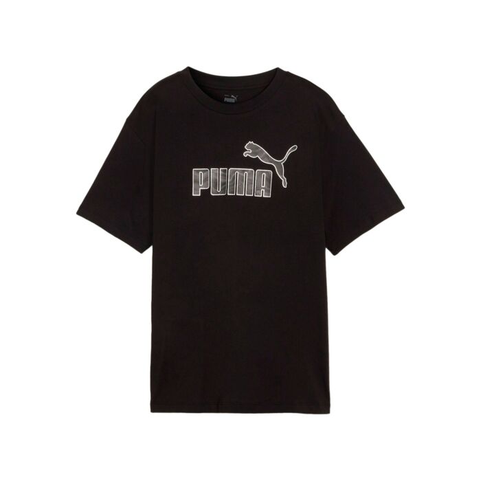 Puma Ess+ Marbleized Relaxed T-Shirt Damen, schwarz von Puma
