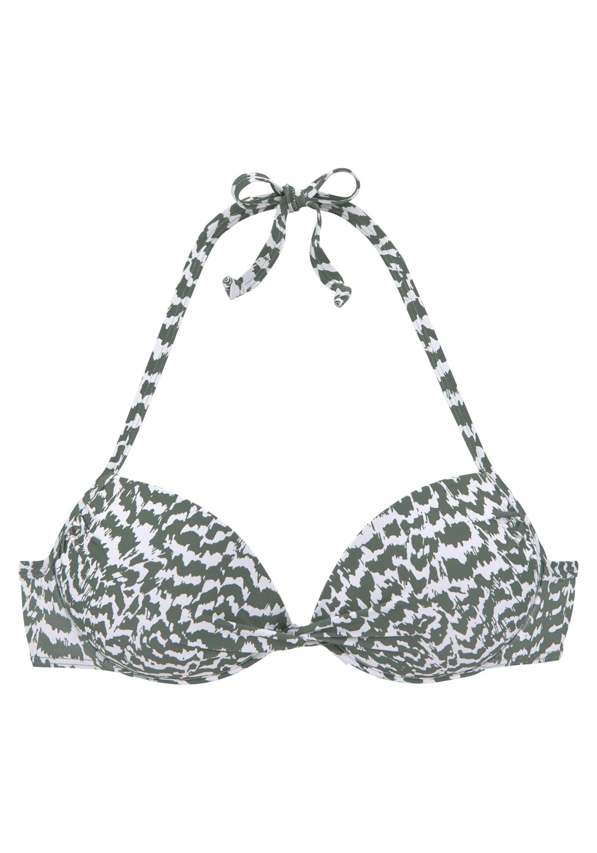 Push-Up-Bikini-Top in oliv-bedruckt von LASCANA