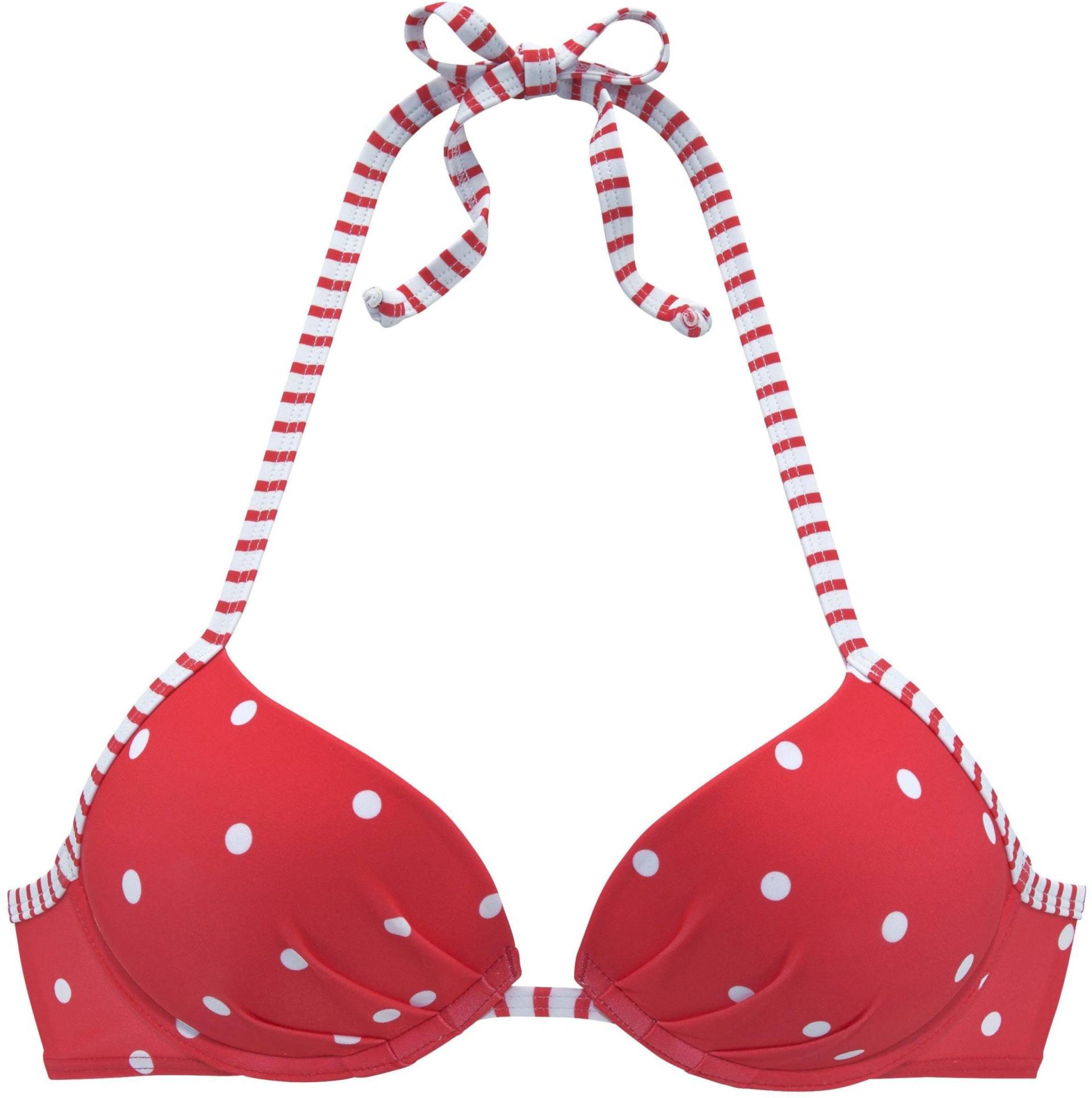 Push-Up-Bikini-Top in rot-weiss von s.Oliver