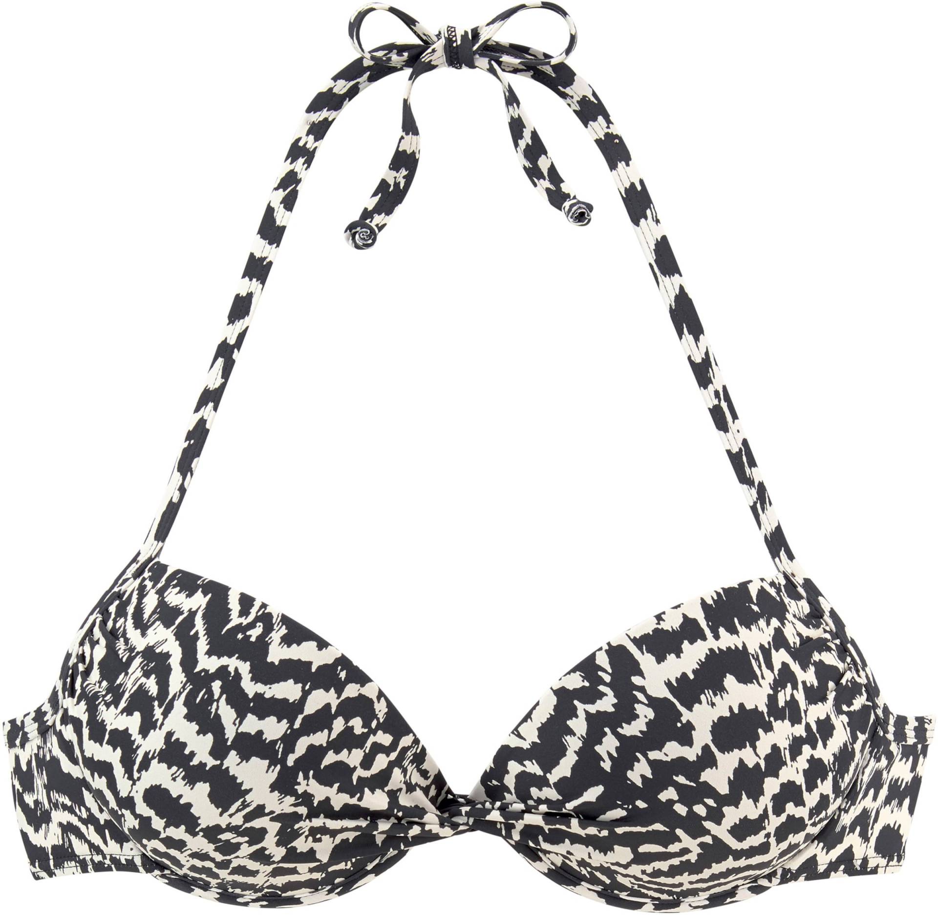 Push-Up-Bikini-Top in schwarz-creme von LASCANA