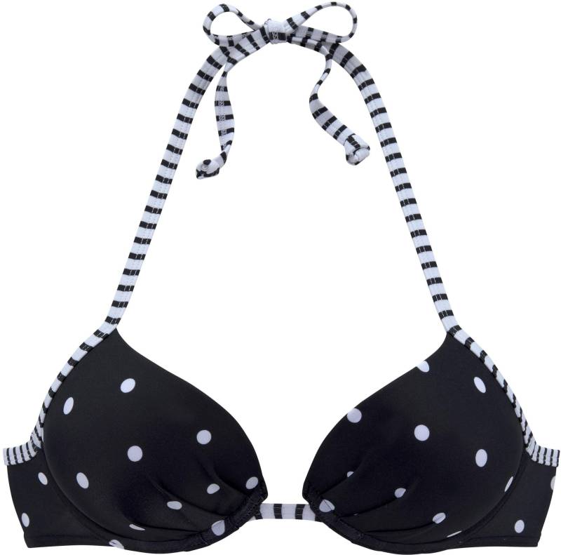 Push-Up-Bikini-Top in schwarz-weiss von s.Oliver
