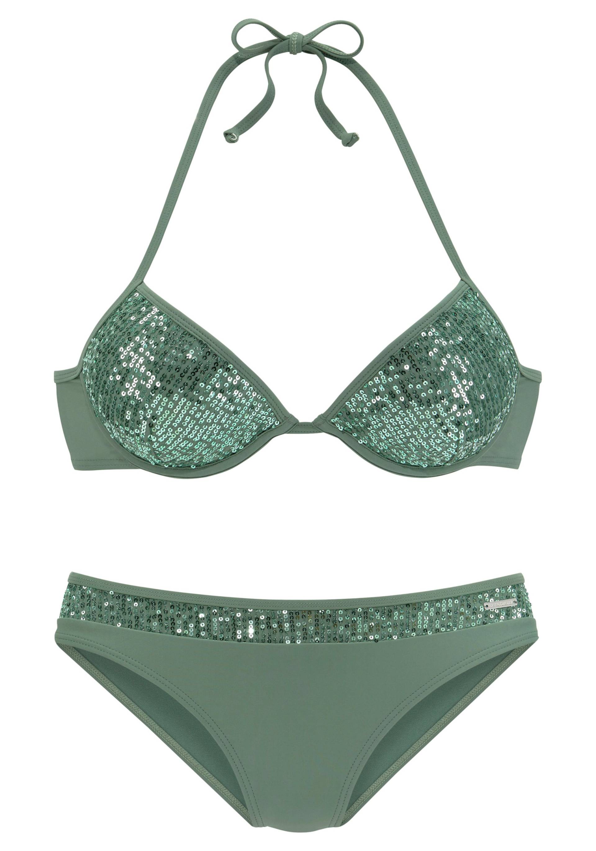 Push-Up-Bikini in smaragd von Bruno Banani