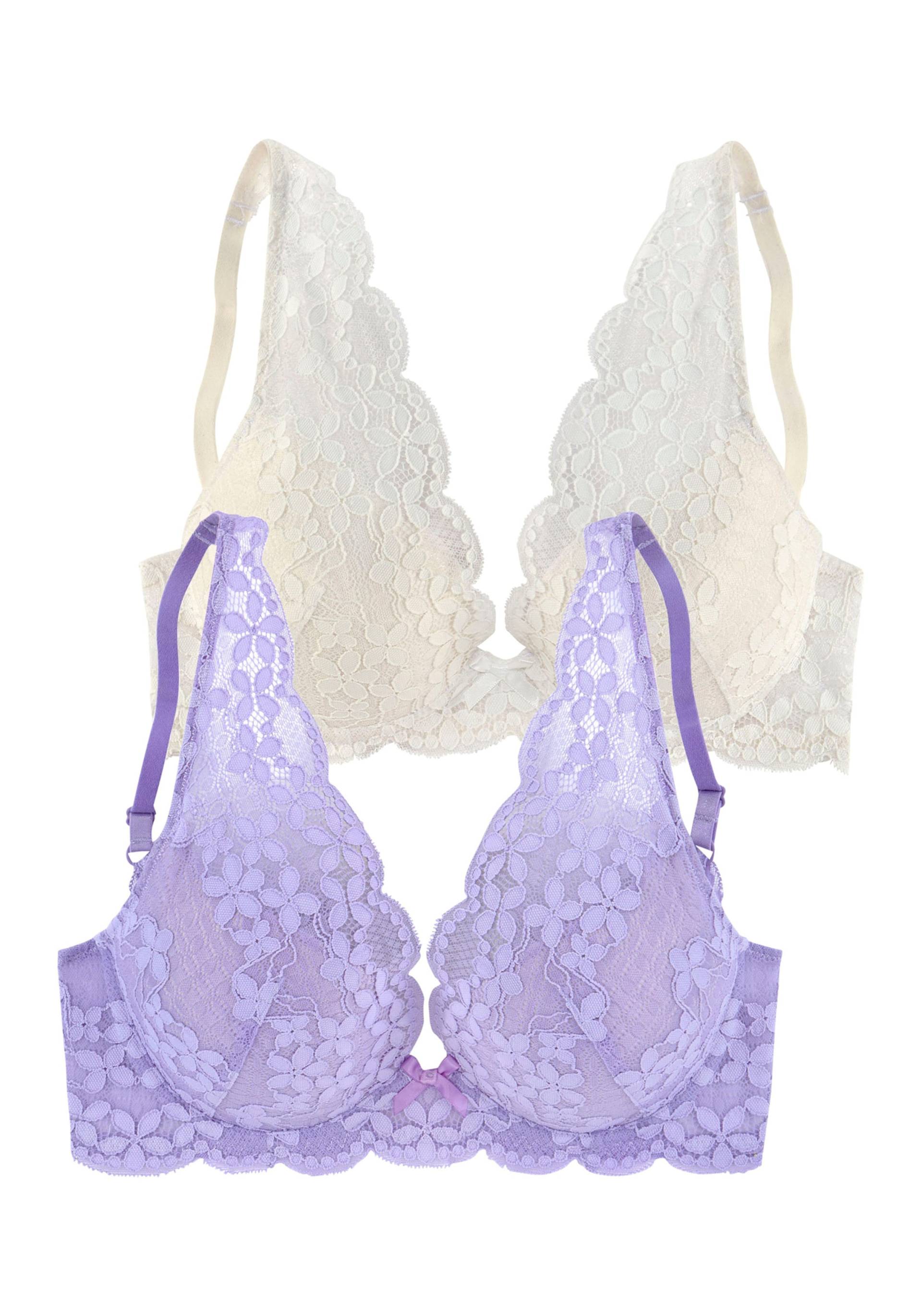 Push-up-BH in lila+creme von petite fleur