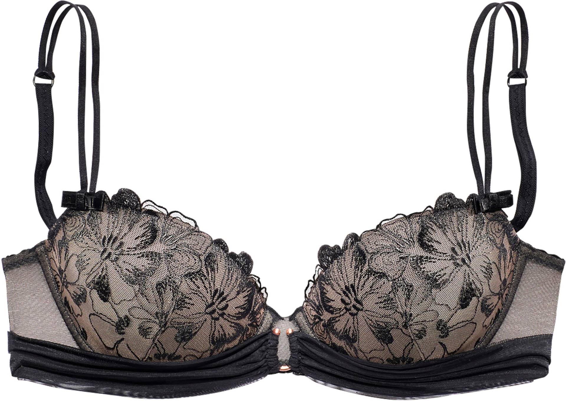 Push-up-BH in schwarz-caramel von JETTE