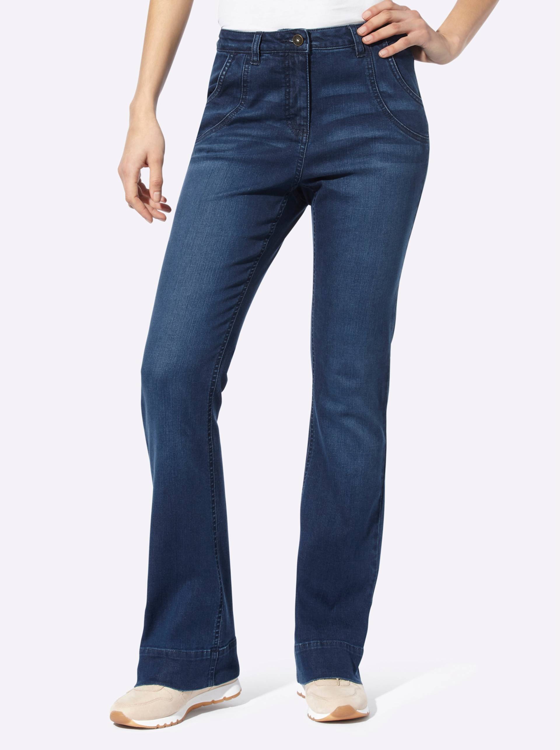 Push-up-Jeans in blue-stone-washed von heine