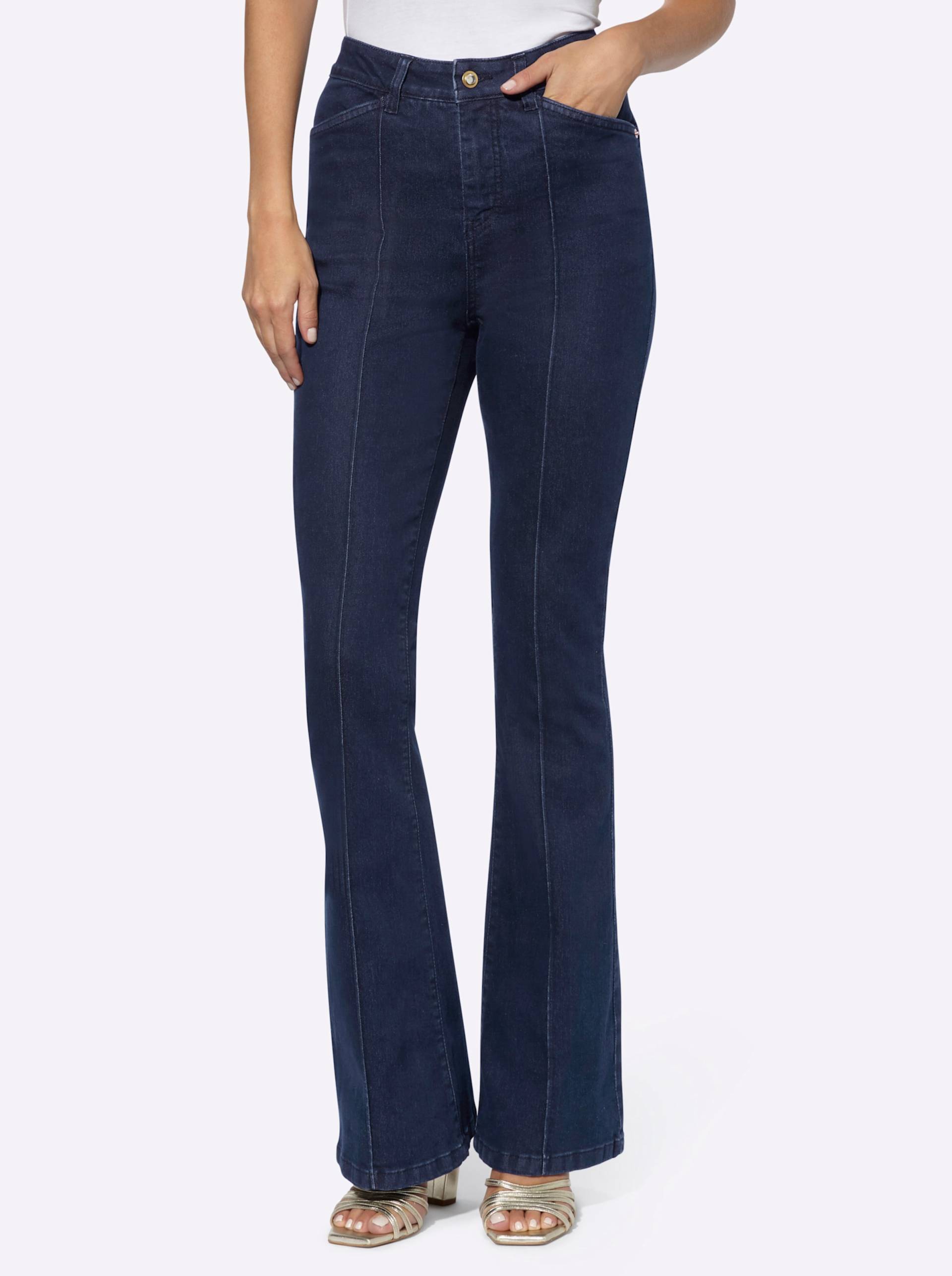 Push-up-Jeans in dark blue von heine