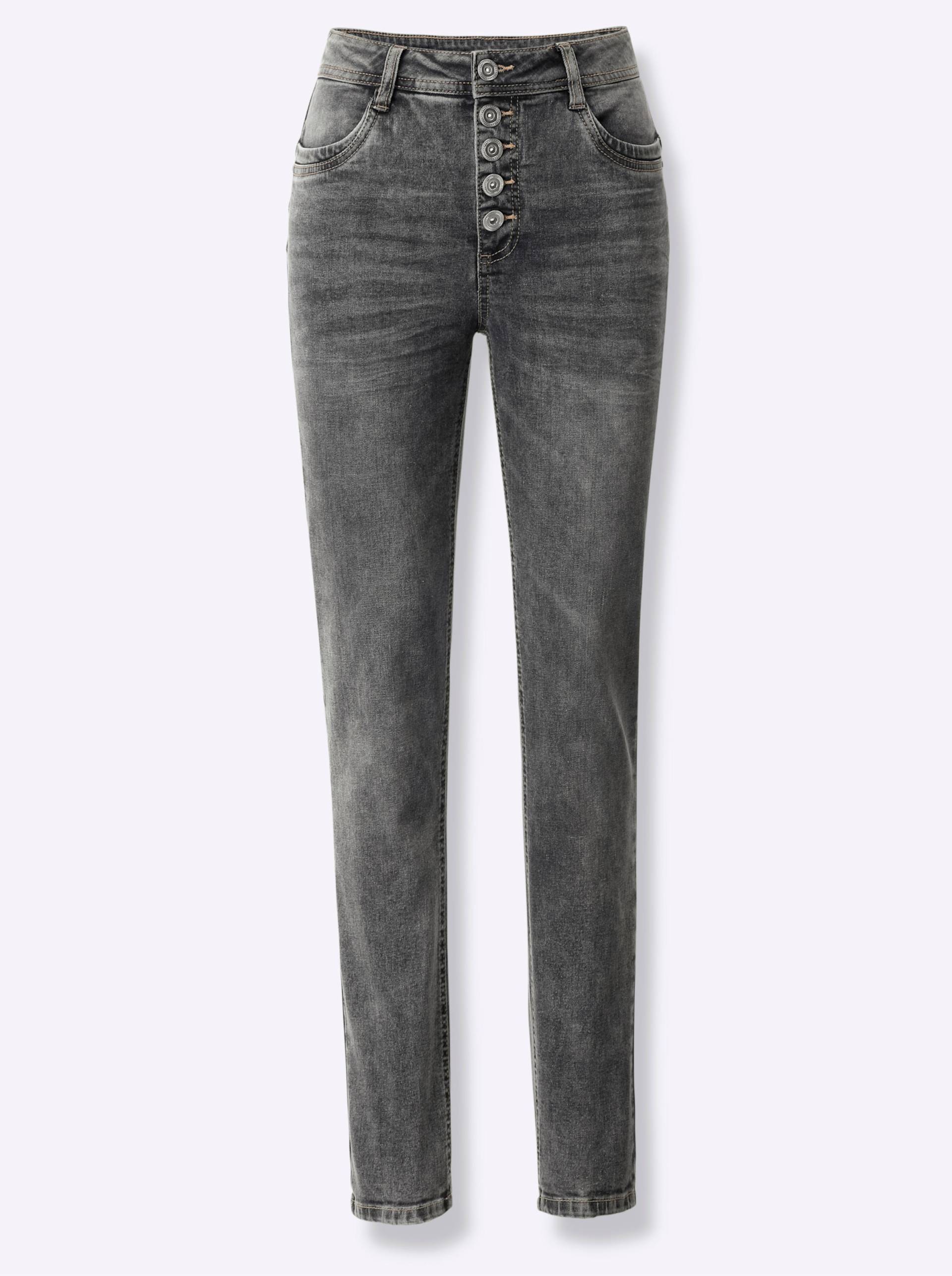 Push-up-Jeans in grey-denim von heine
