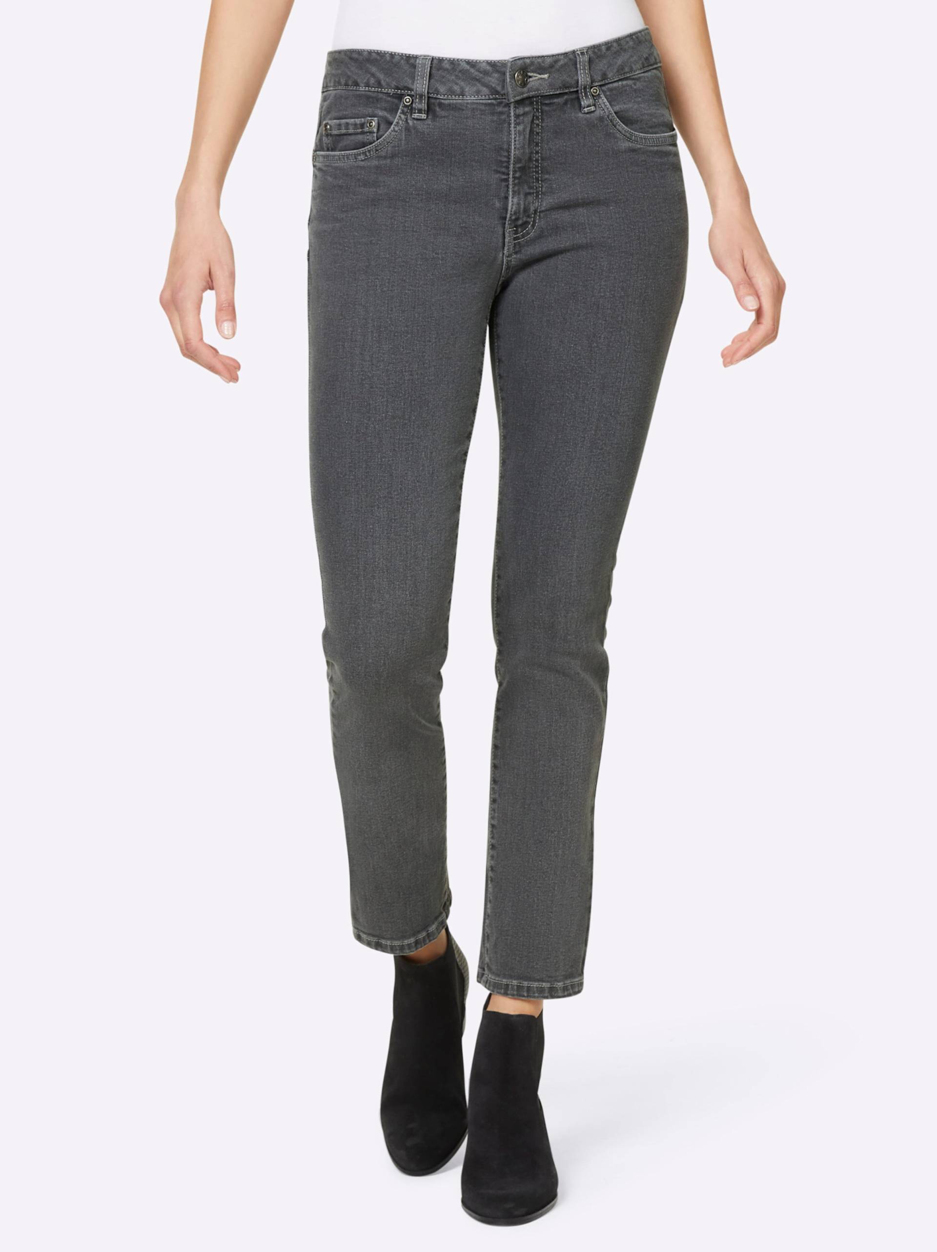 Push-up-Jeans in grey denim von heine