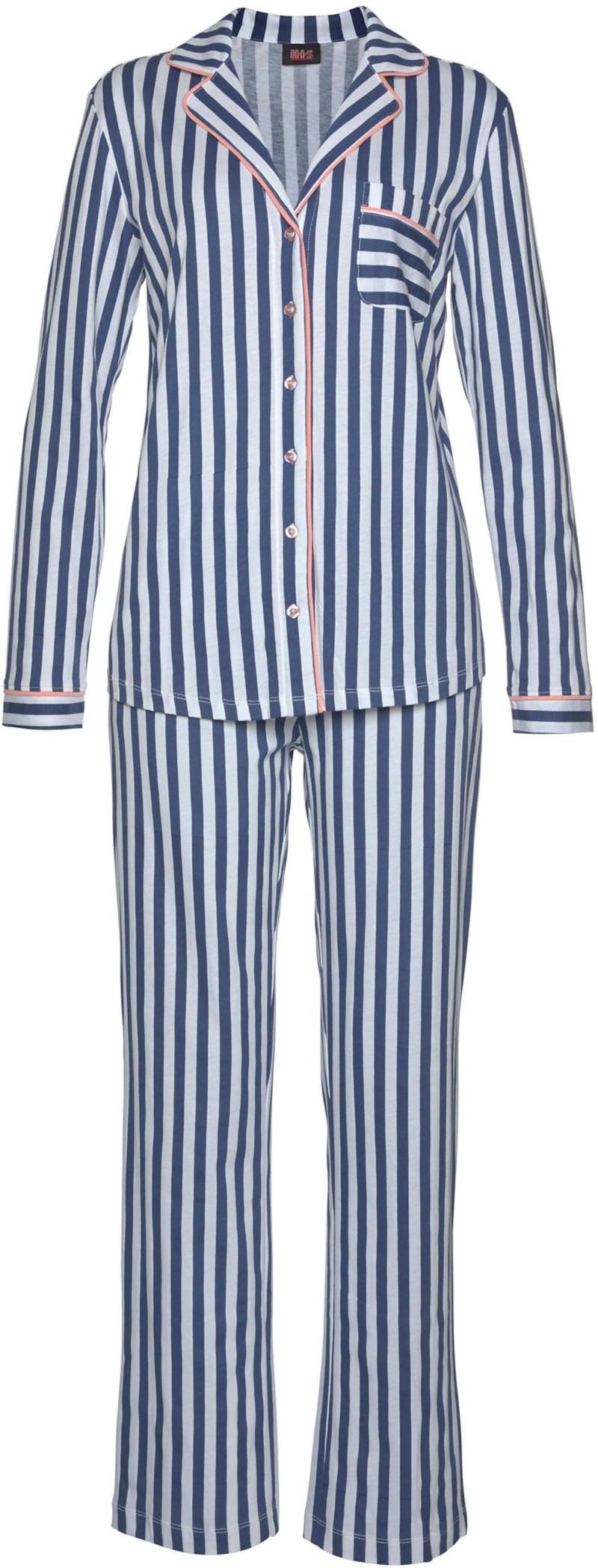 Pyjama in dunkelblau-weiss-gestreift von H.I.S