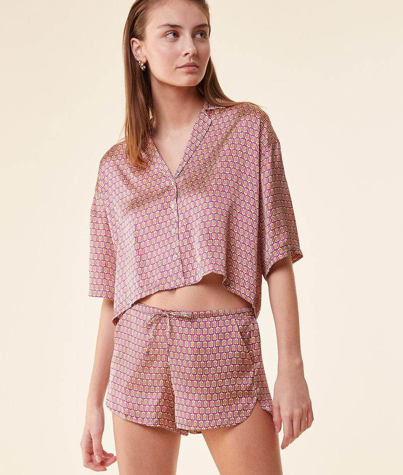 Pyjama-shorts mit print