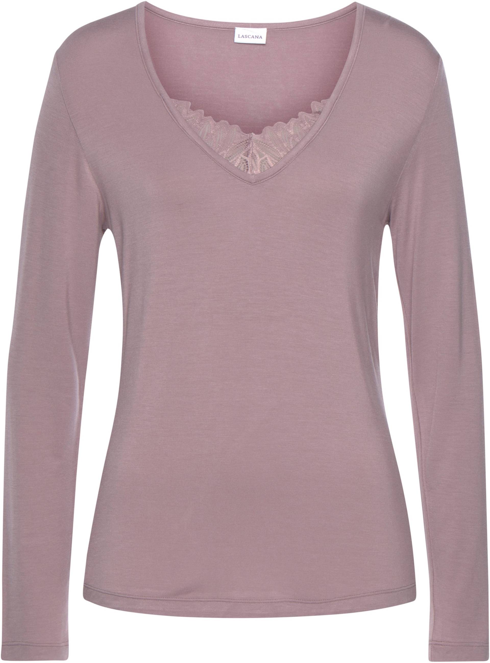 Pyjamaoberteil in mauve von LASCANA