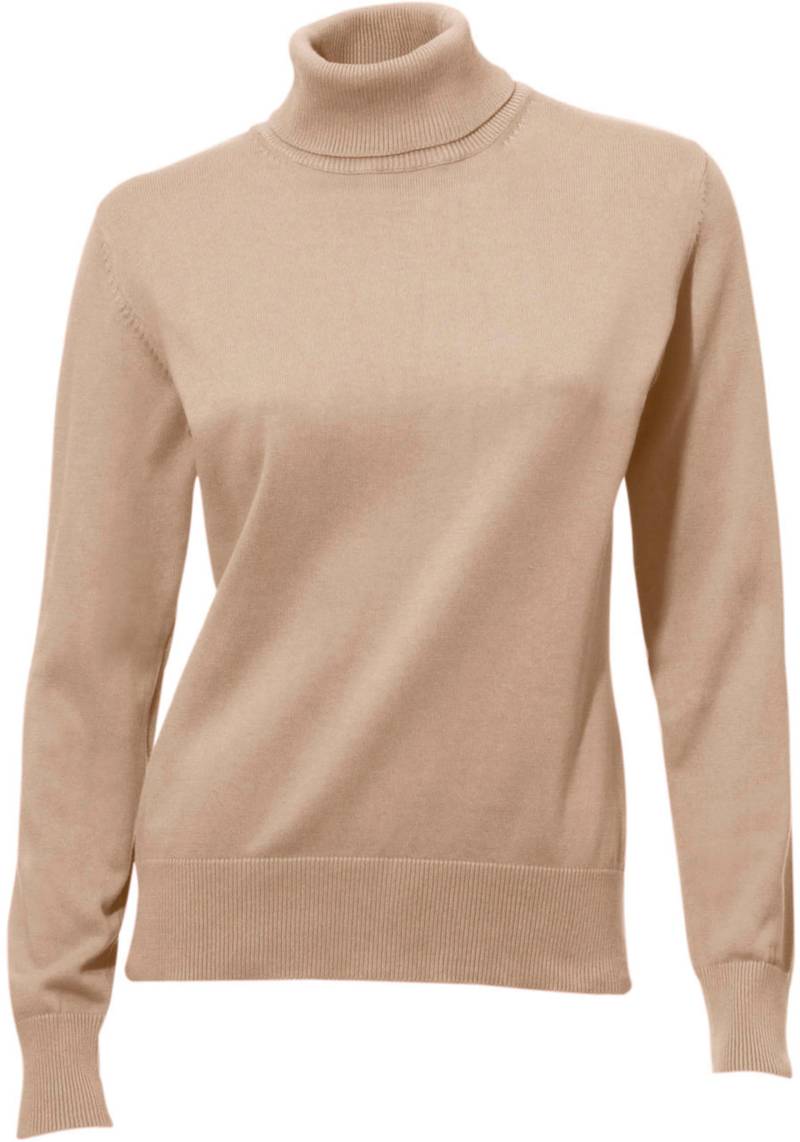 Rollkragenpullover in beige von heine