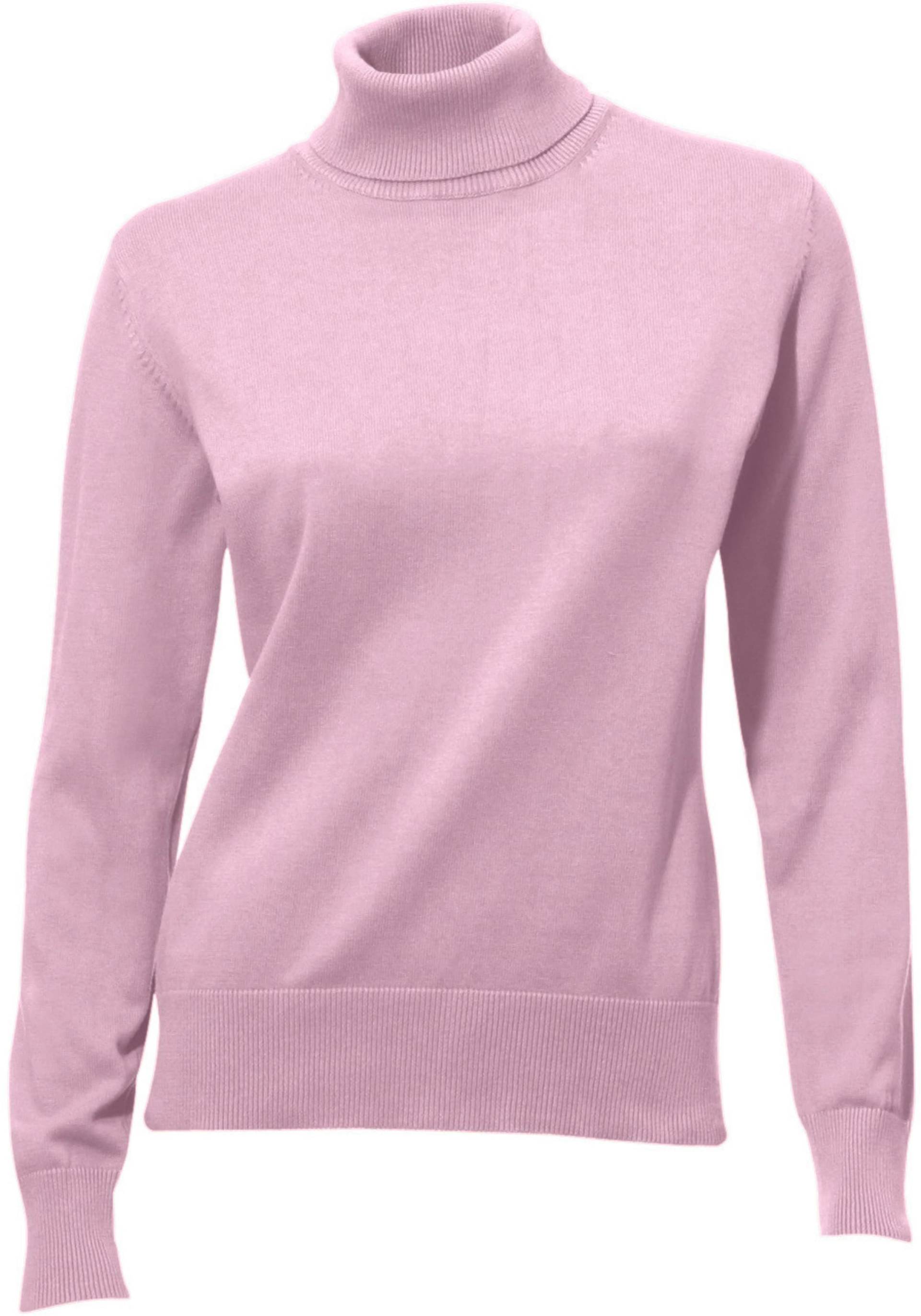 Rollkragenpullover in rosé von heine