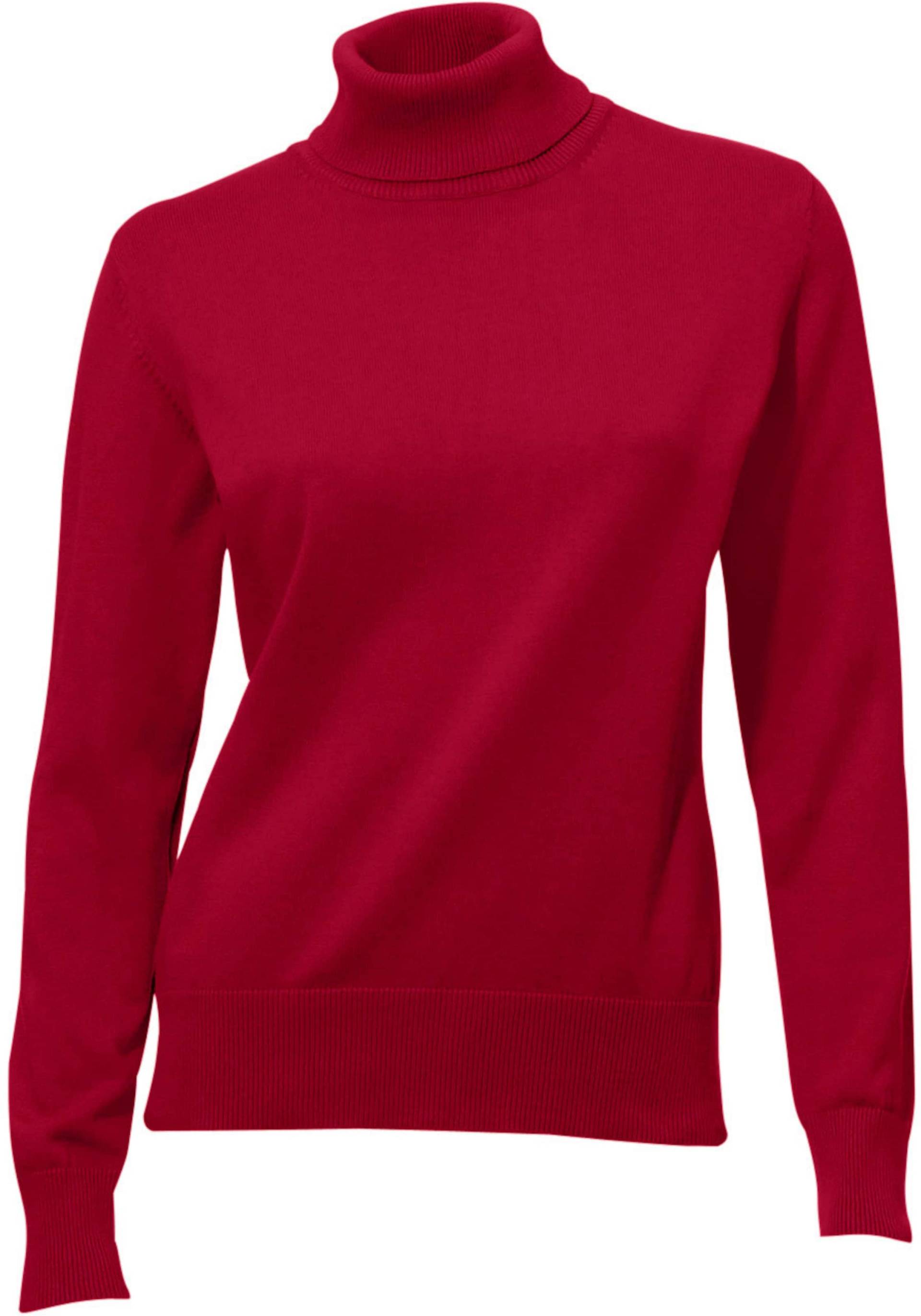 Rollkragenpullover in rot von heine