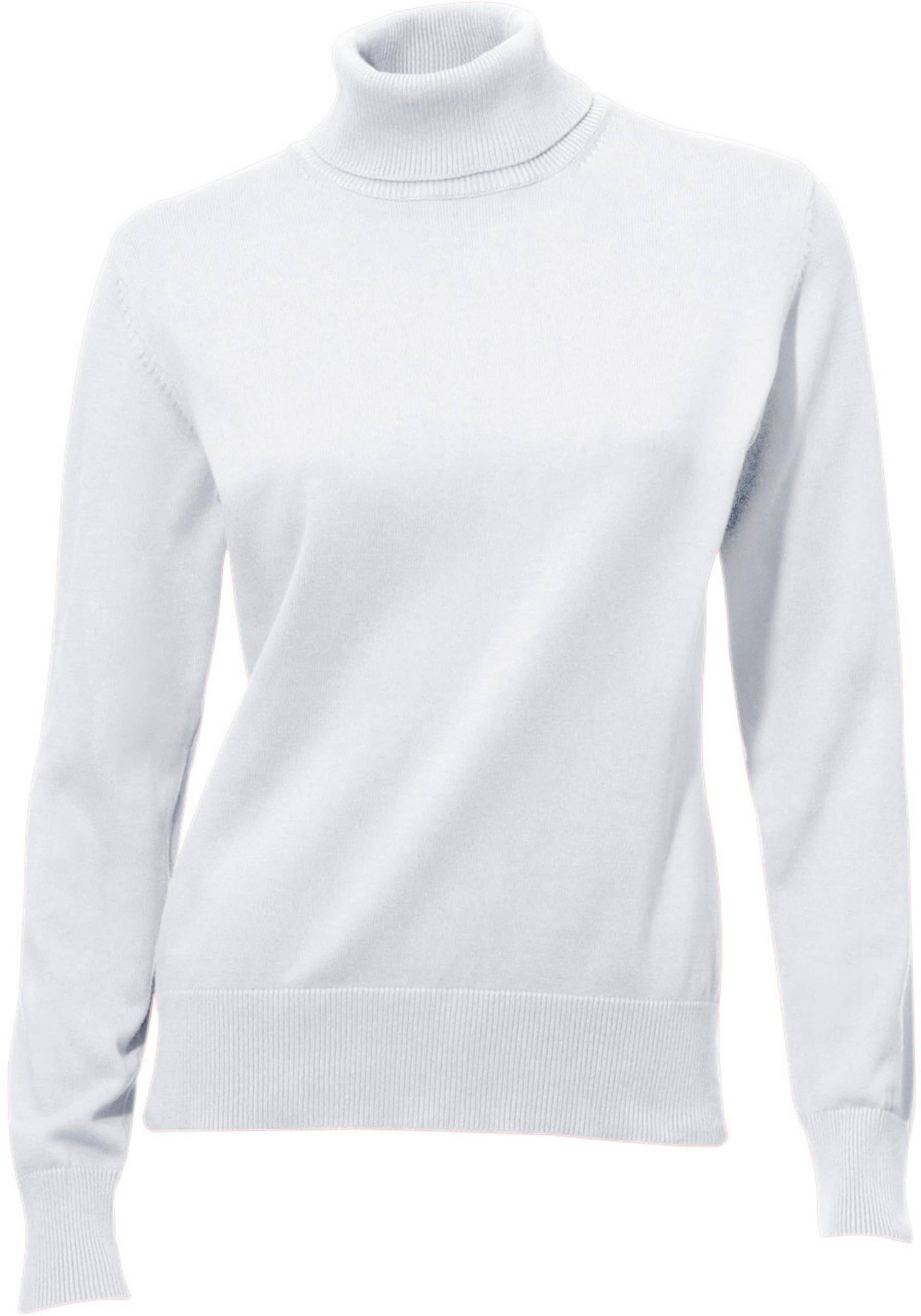 Rollkragenpullover in weiss von heine