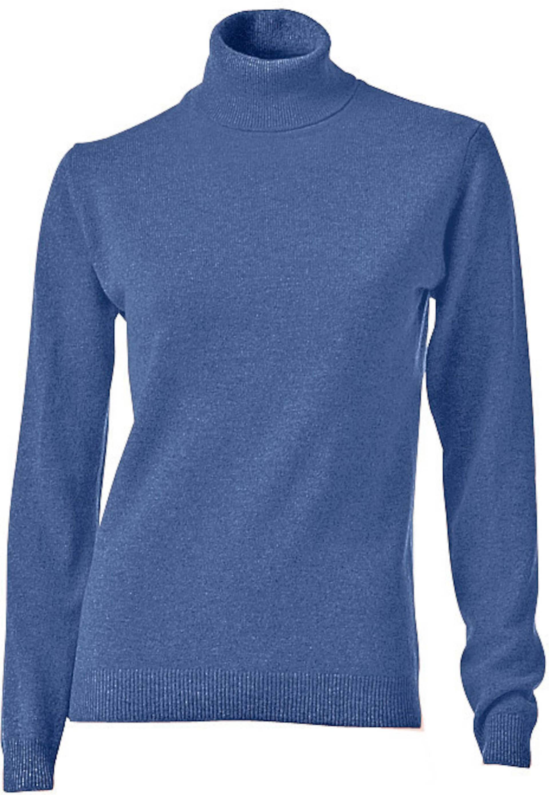 Rollkragenpullover in blau von heine