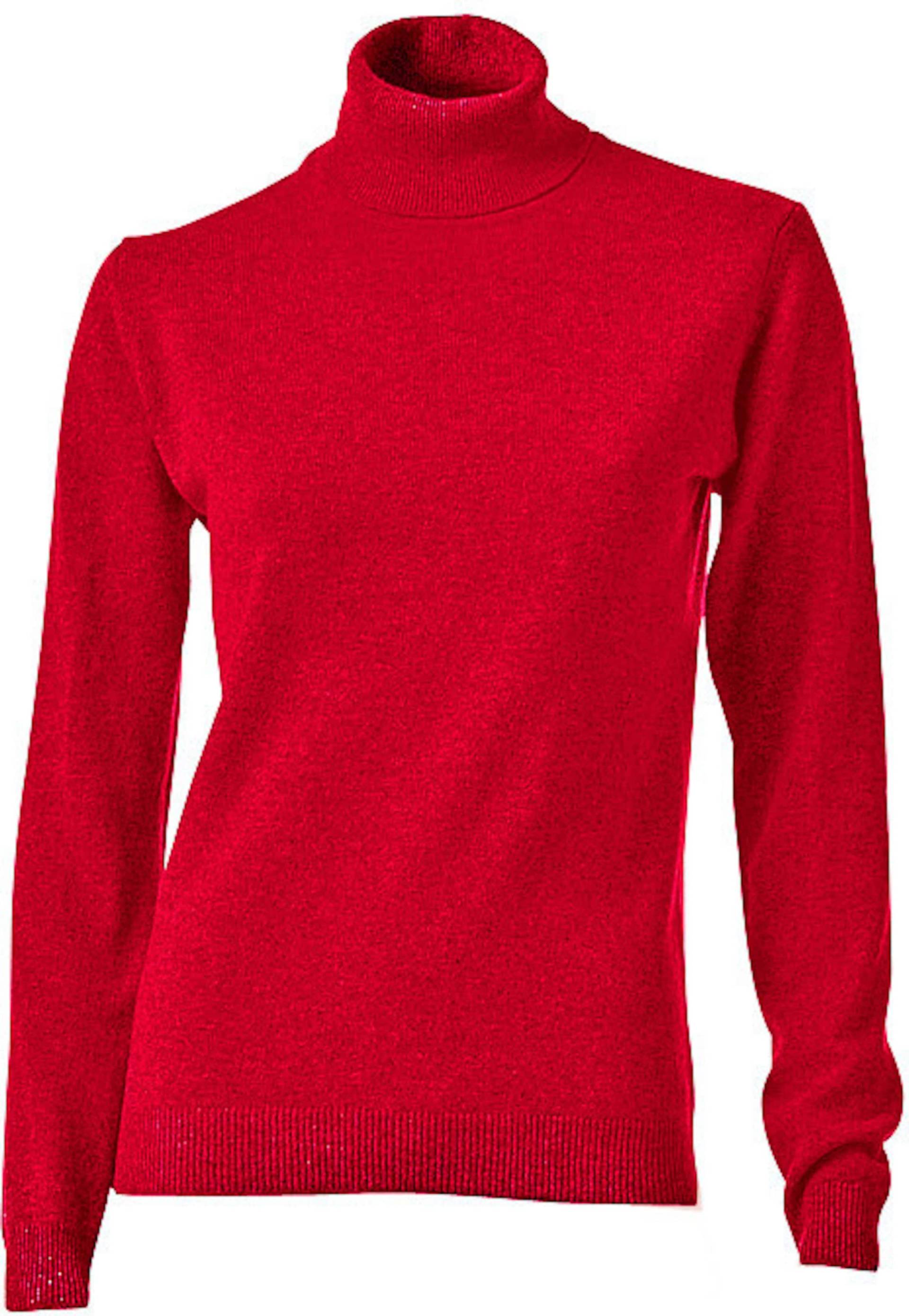 Rollkragenpullover in rot von heine