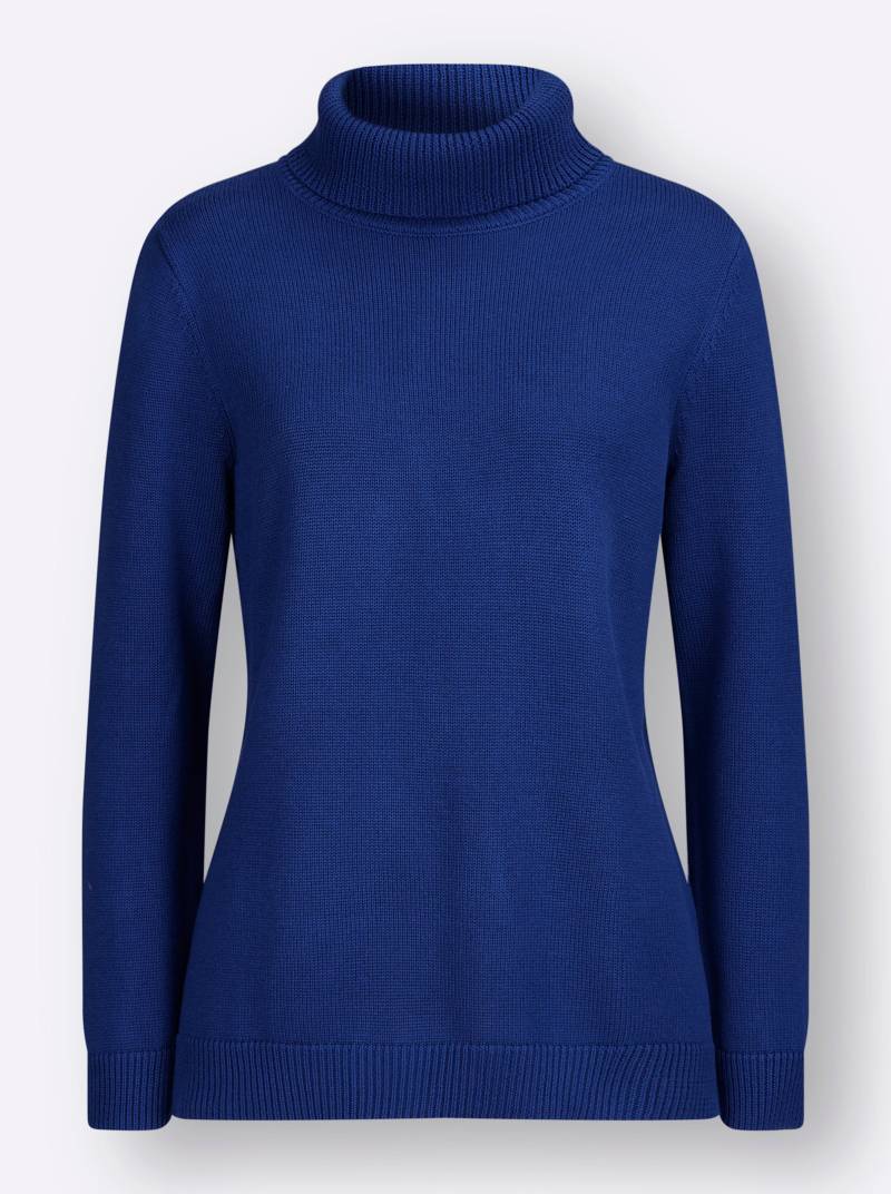 Rollkragenpullover in royalblau von heine