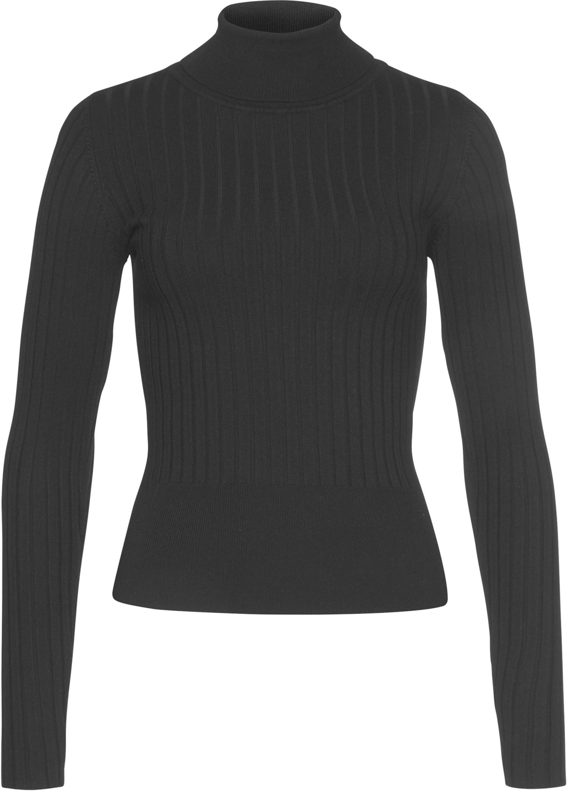 Rollkragenpullover in schwarz von LASCANA