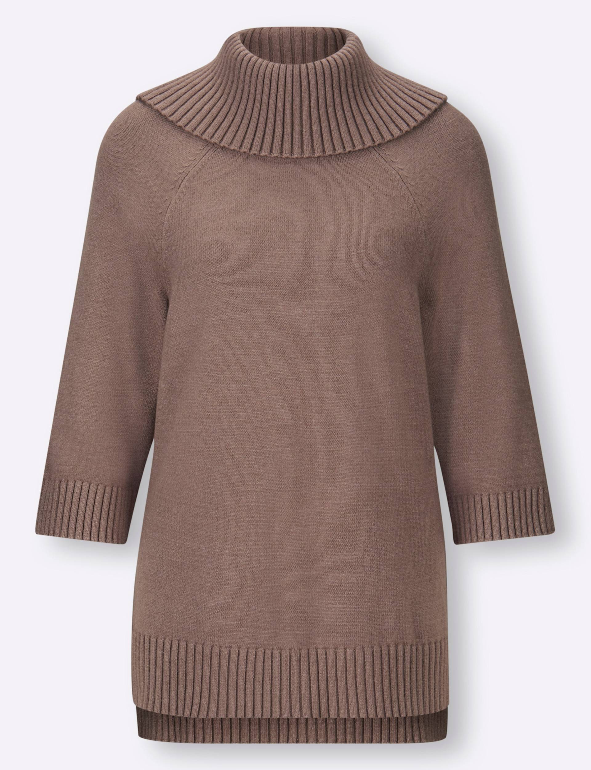 Rollkragenpullover in taupe von heine