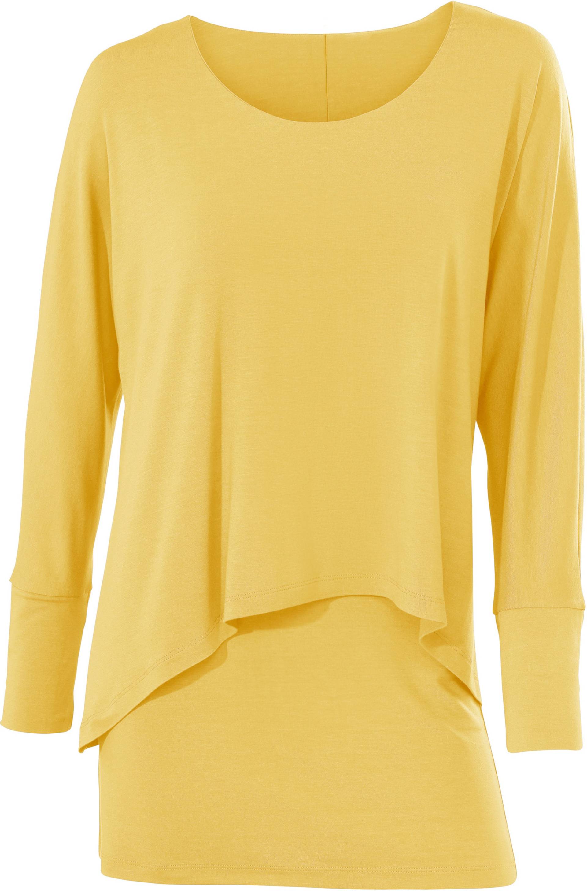 Rundhals-Shirt in gelb von heine