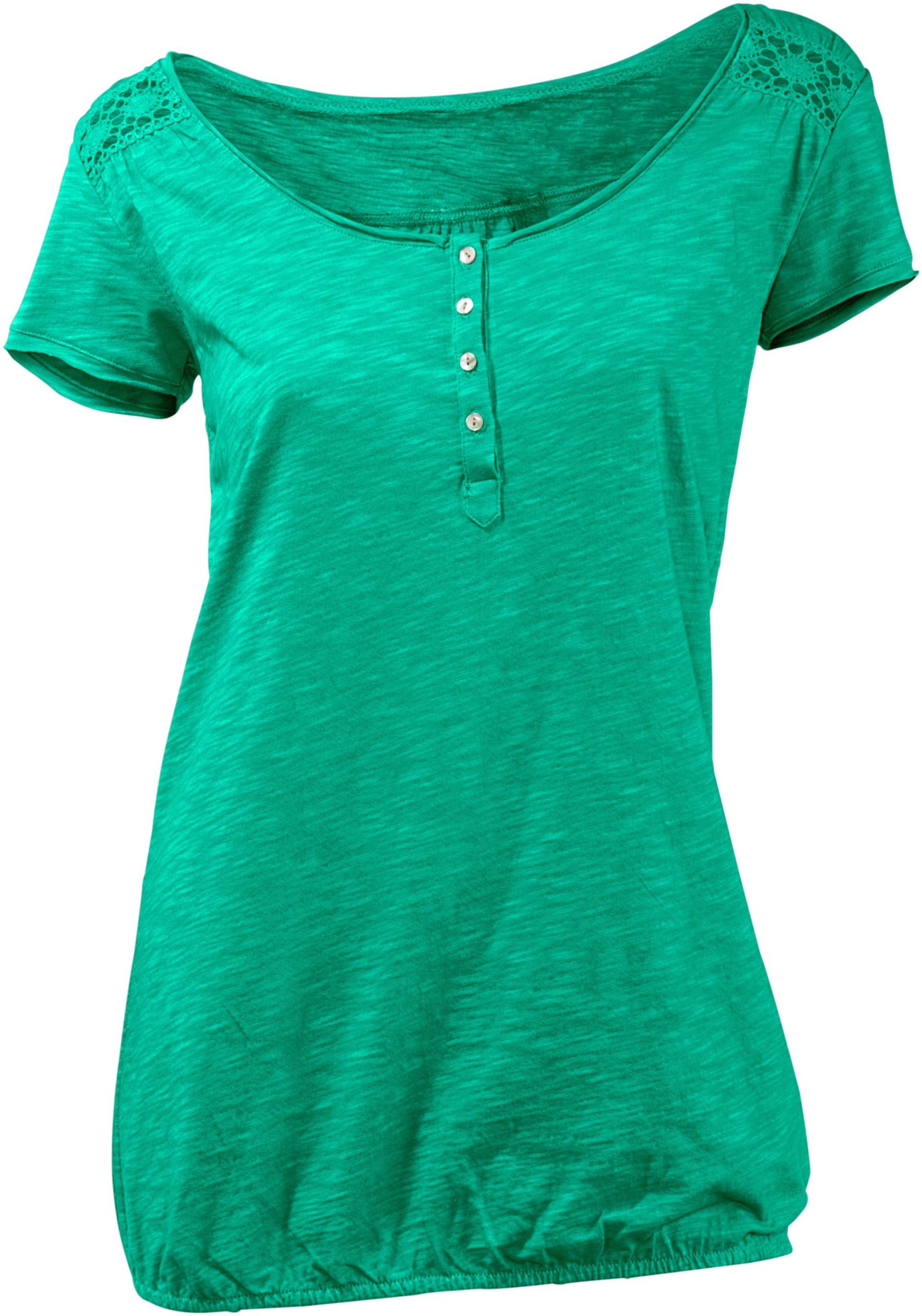 Rundhals-Shirt in grün von heine