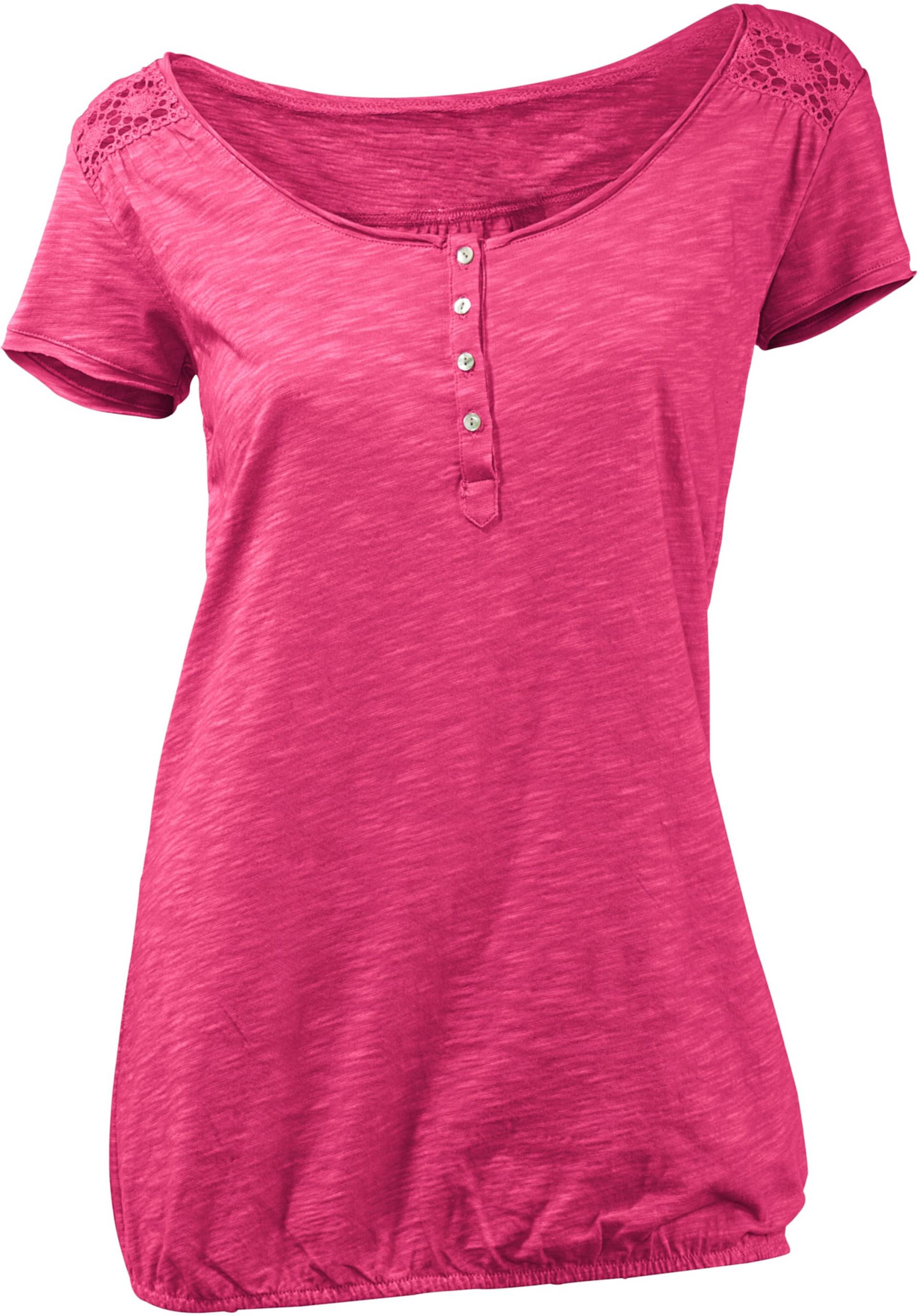 Rundhals-Shirt in pink von heine