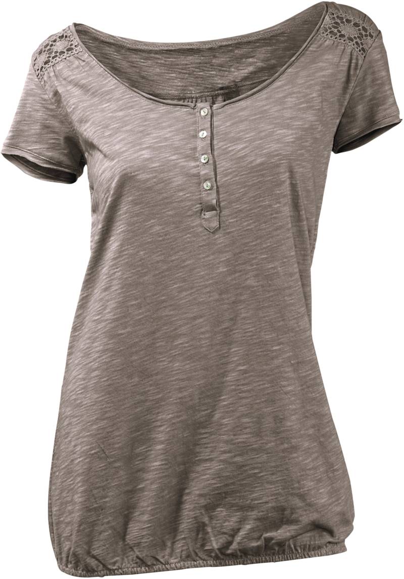 Rundhals-Shirt in taupe von heine