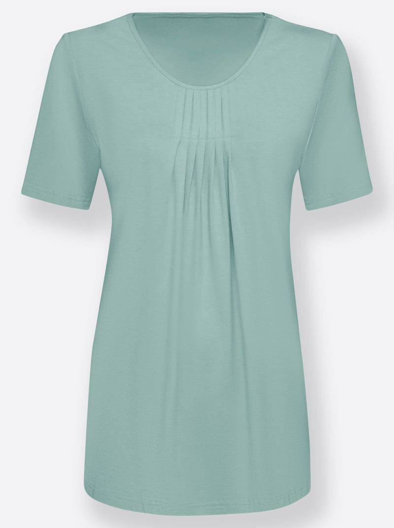 Rundhalsshirt in mint von heine