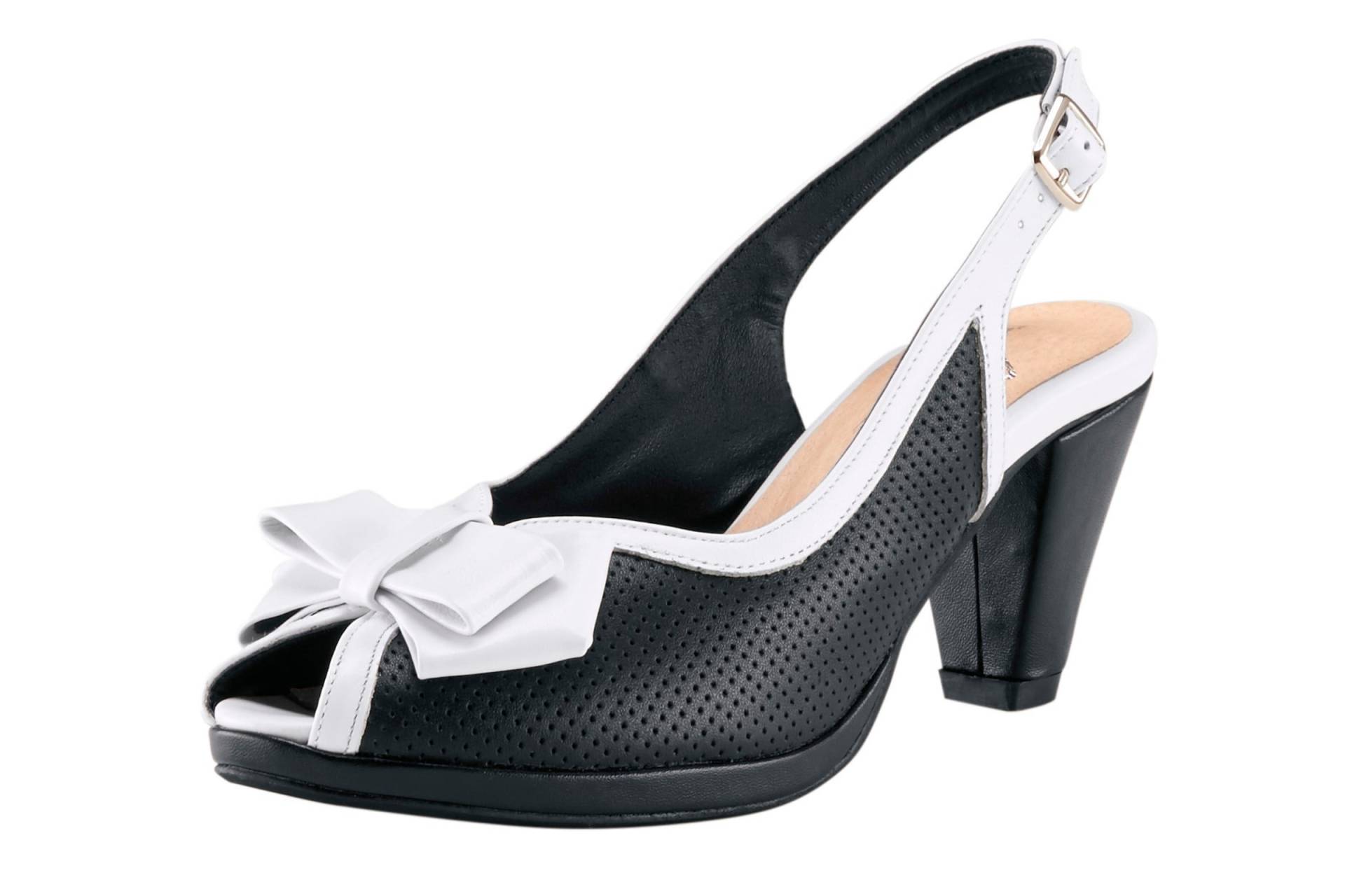 Sandalette in schwarz-weiss von Andrea Conti