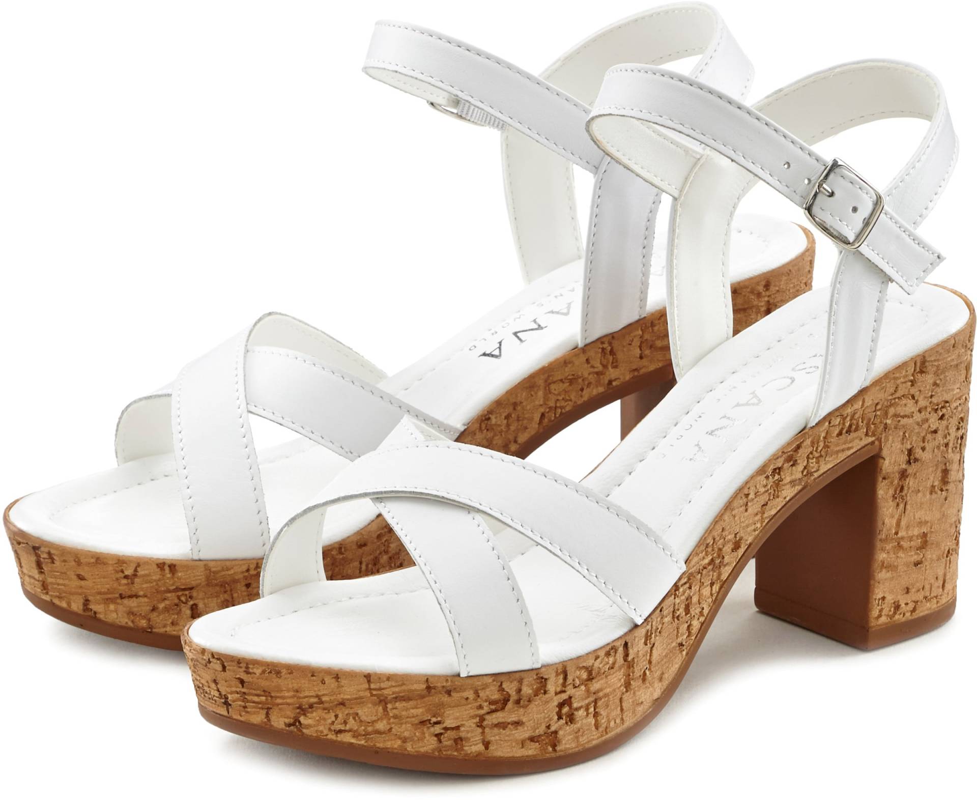 Riemchensandalette in weiss von LASCANA