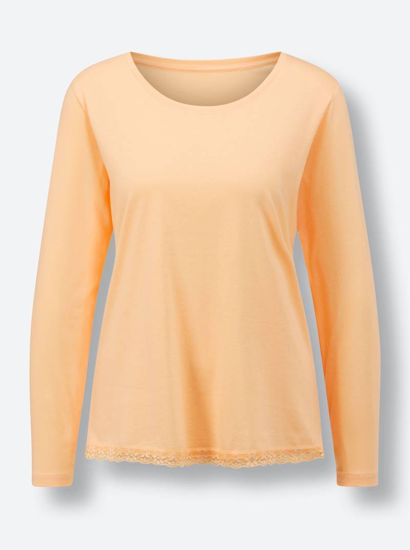 Schlafanzug-Shirt in apricot von wäschepur