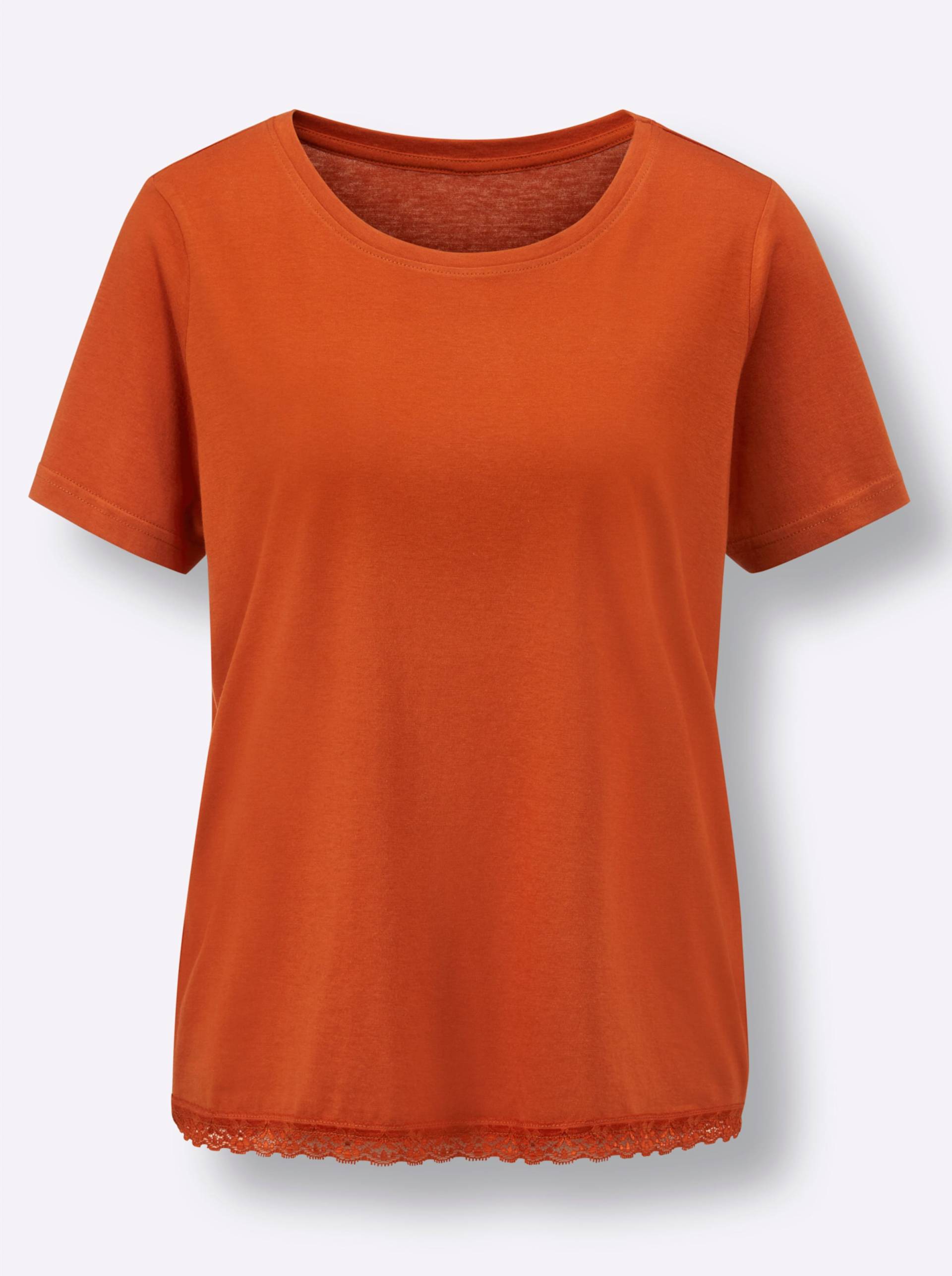 Schlafanzug-Shirt in rostrot von wäschepur