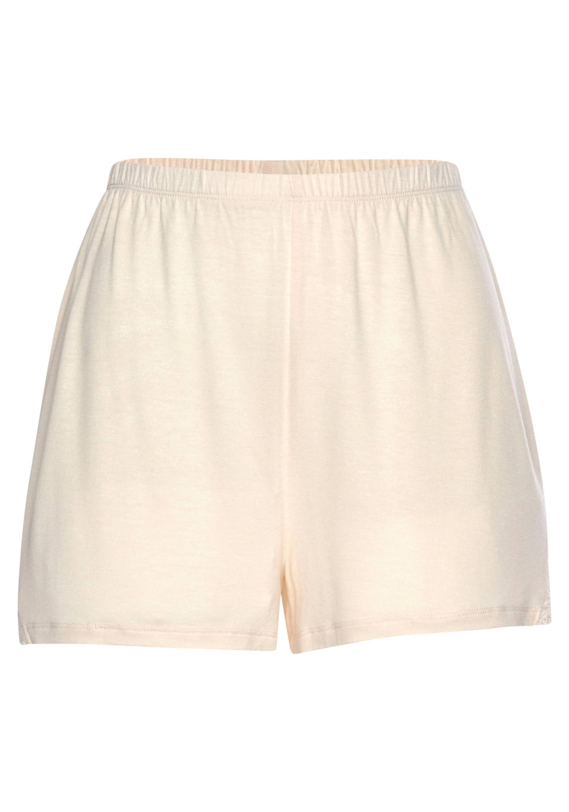 Schlafshorts in creme von LASCANA