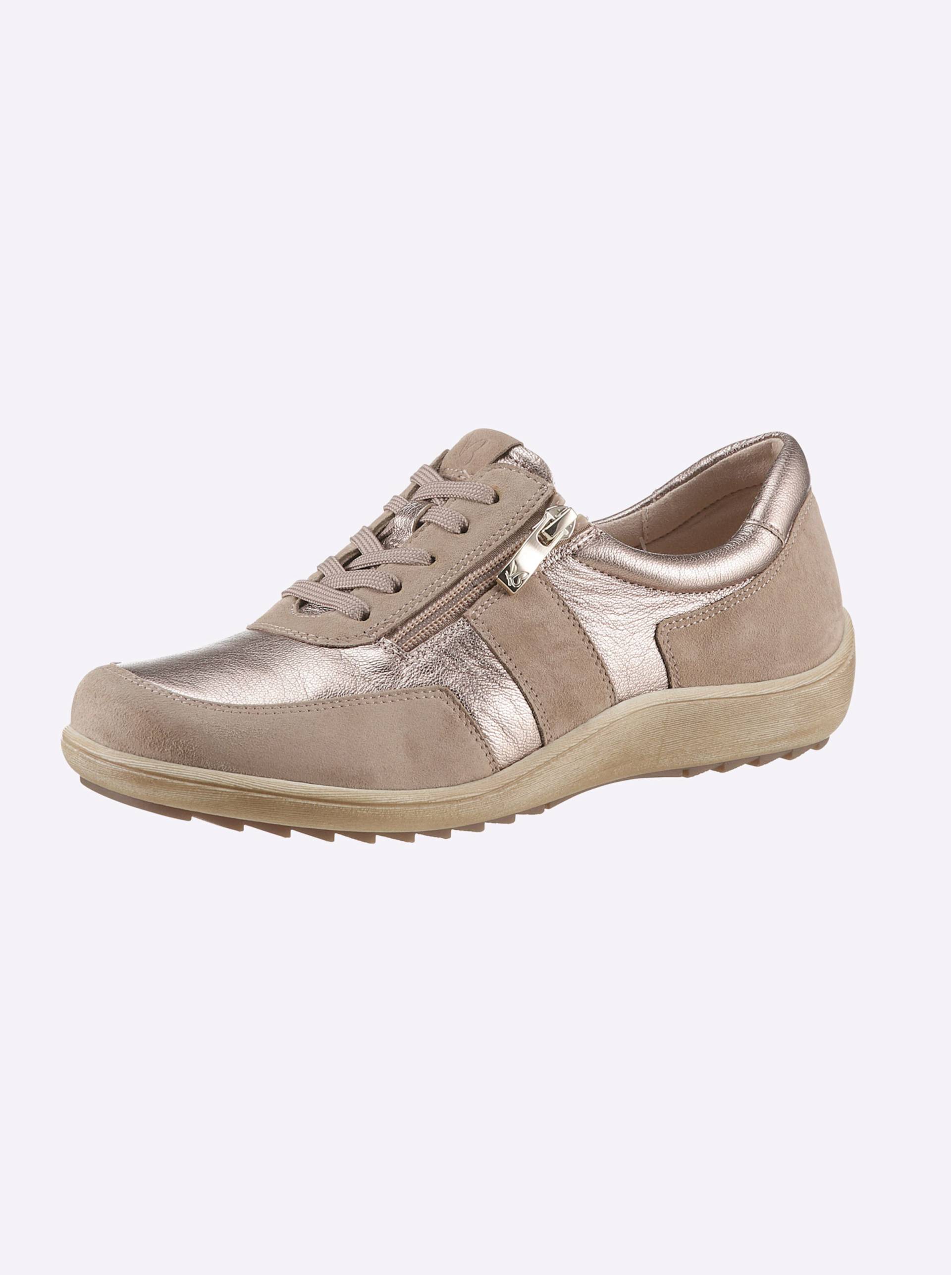 Schnürschuh in taupe von Caprice