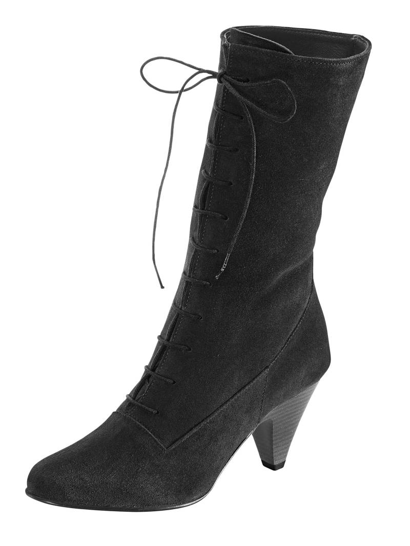 Schnürstiefel in schwarz von heine