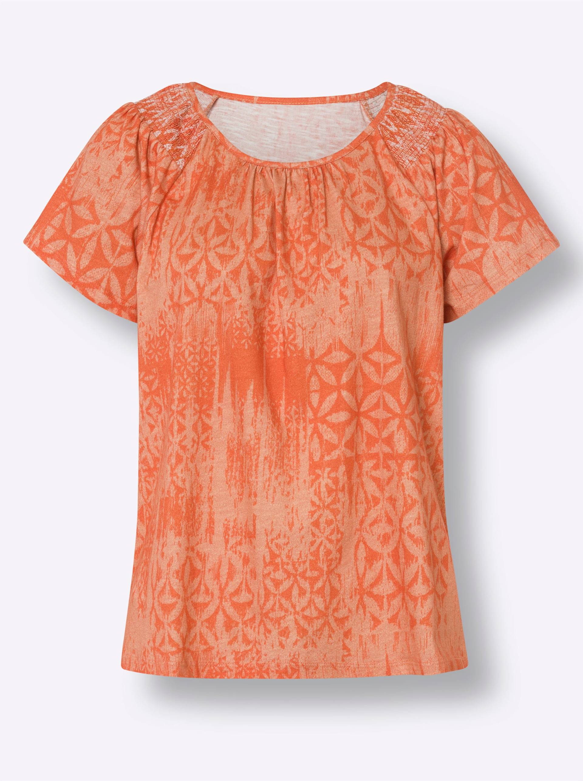Shirt in apricot-bedruckt von heine