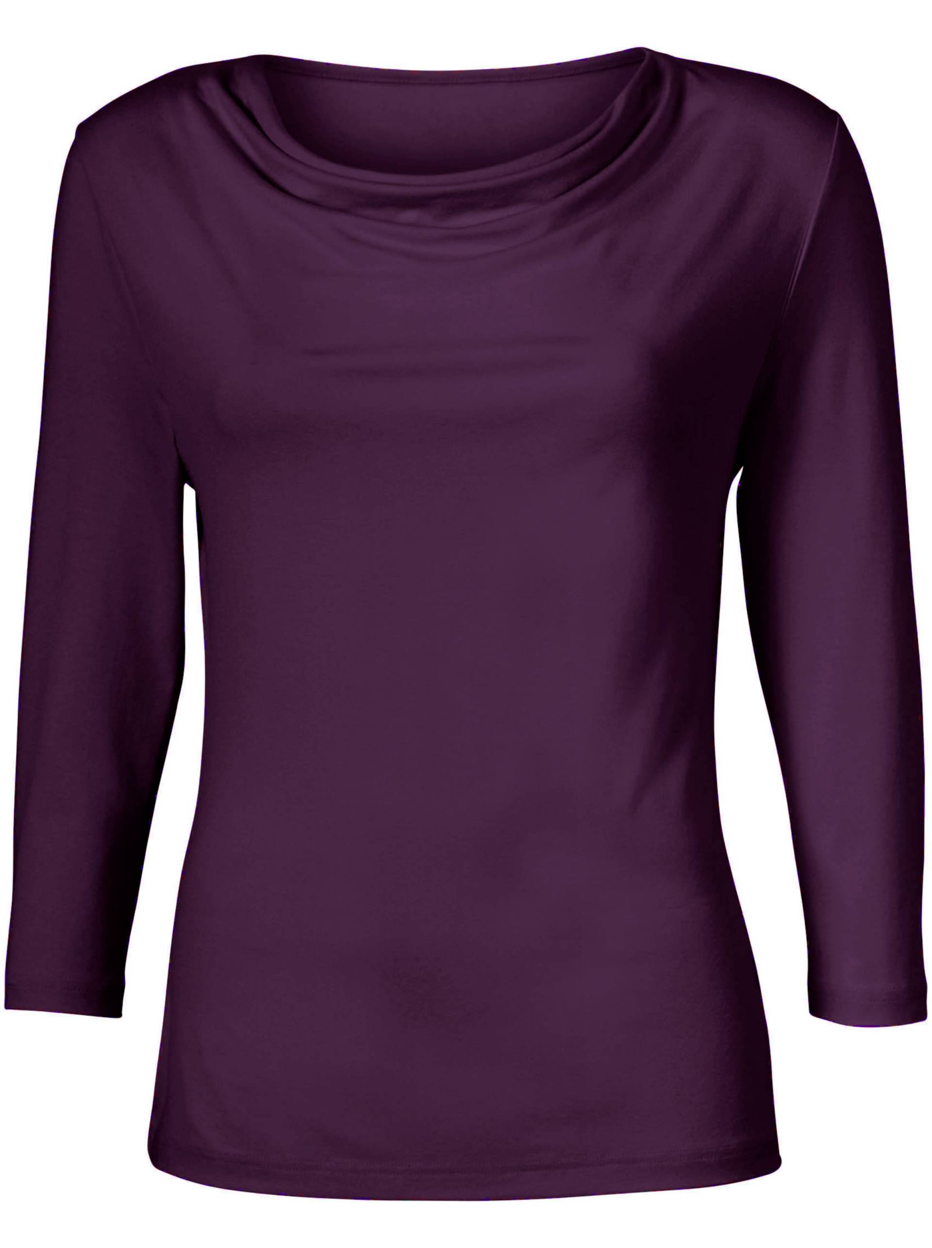 Wasserfallshirt in aubergine von heine