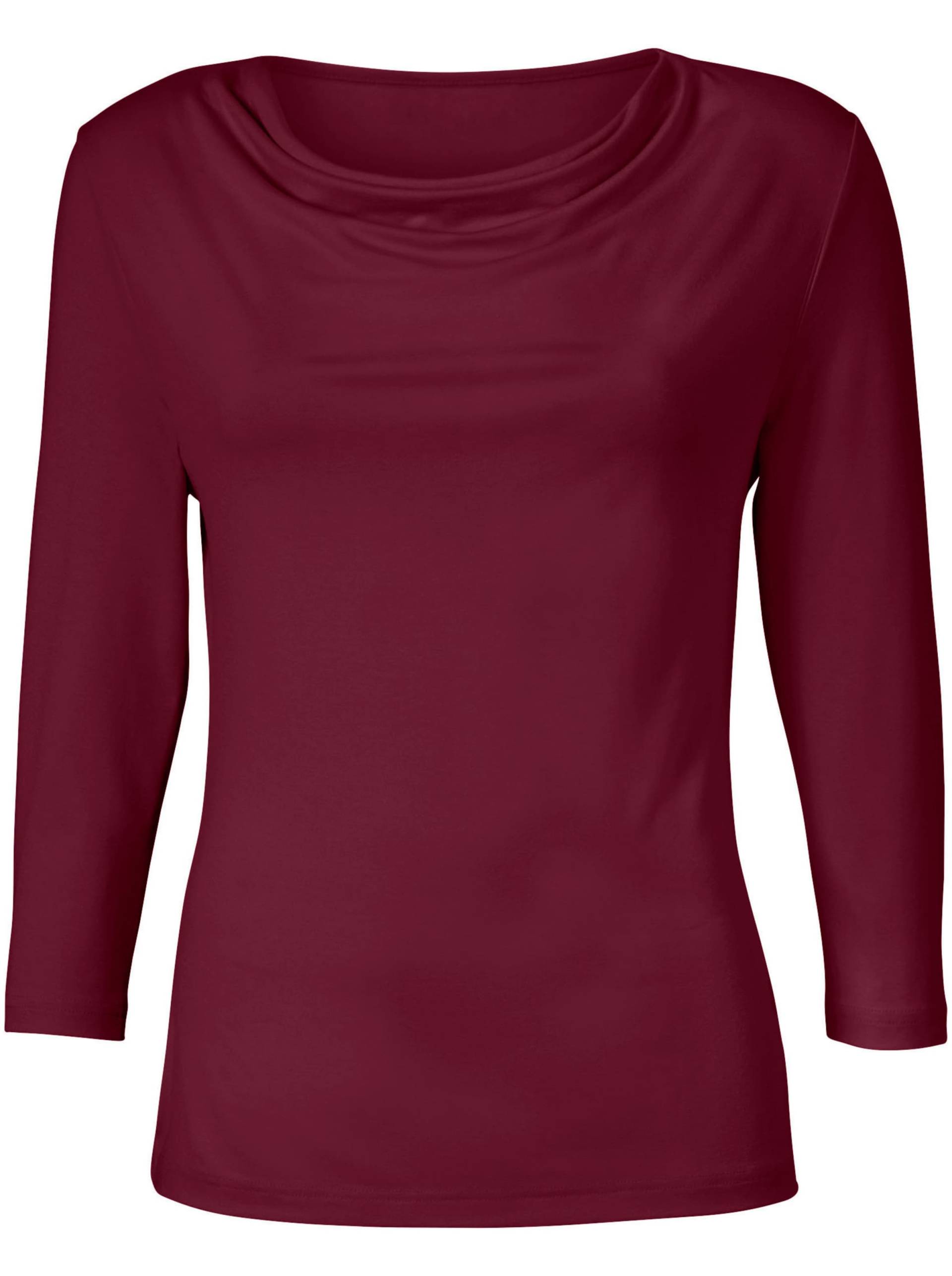 Wasserfallshirt in bordeaux von heine