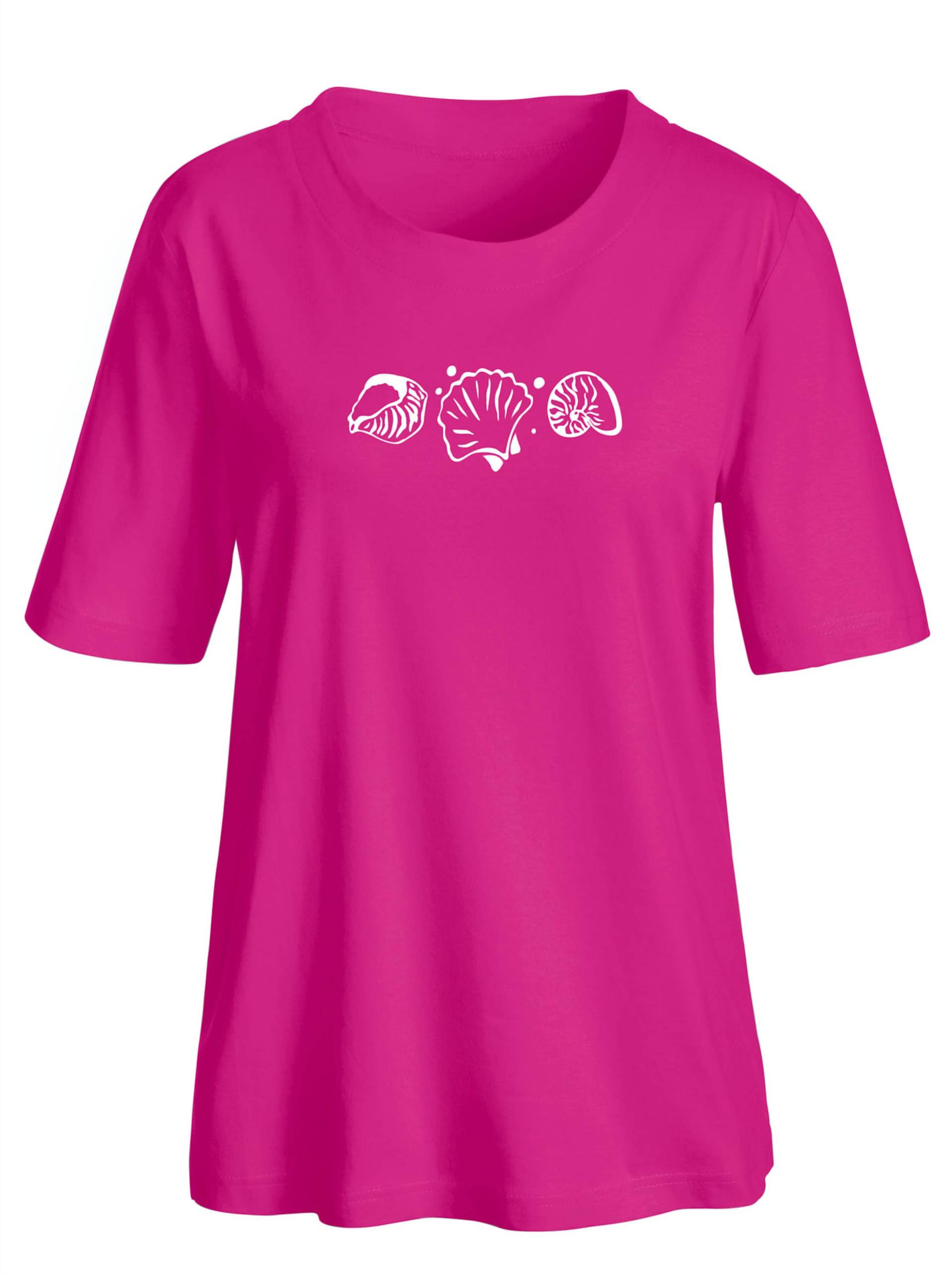 Kurzarmshirt in fuchsia von heine