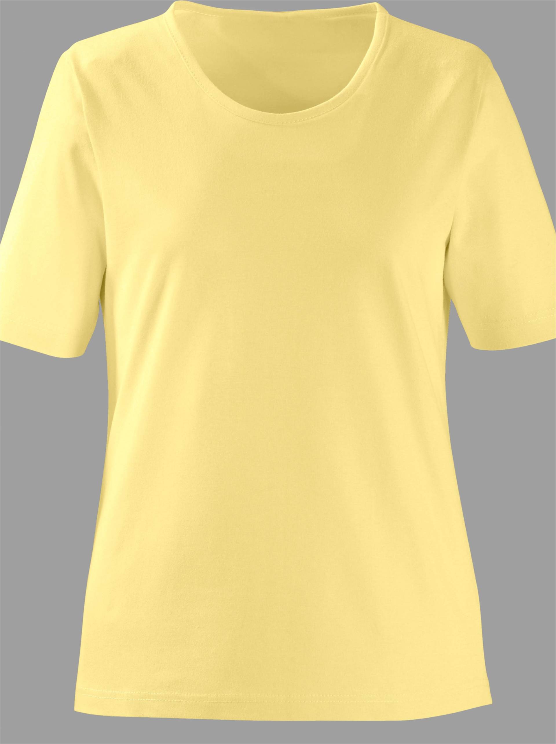 Rundhalsshirt in gelb von heine