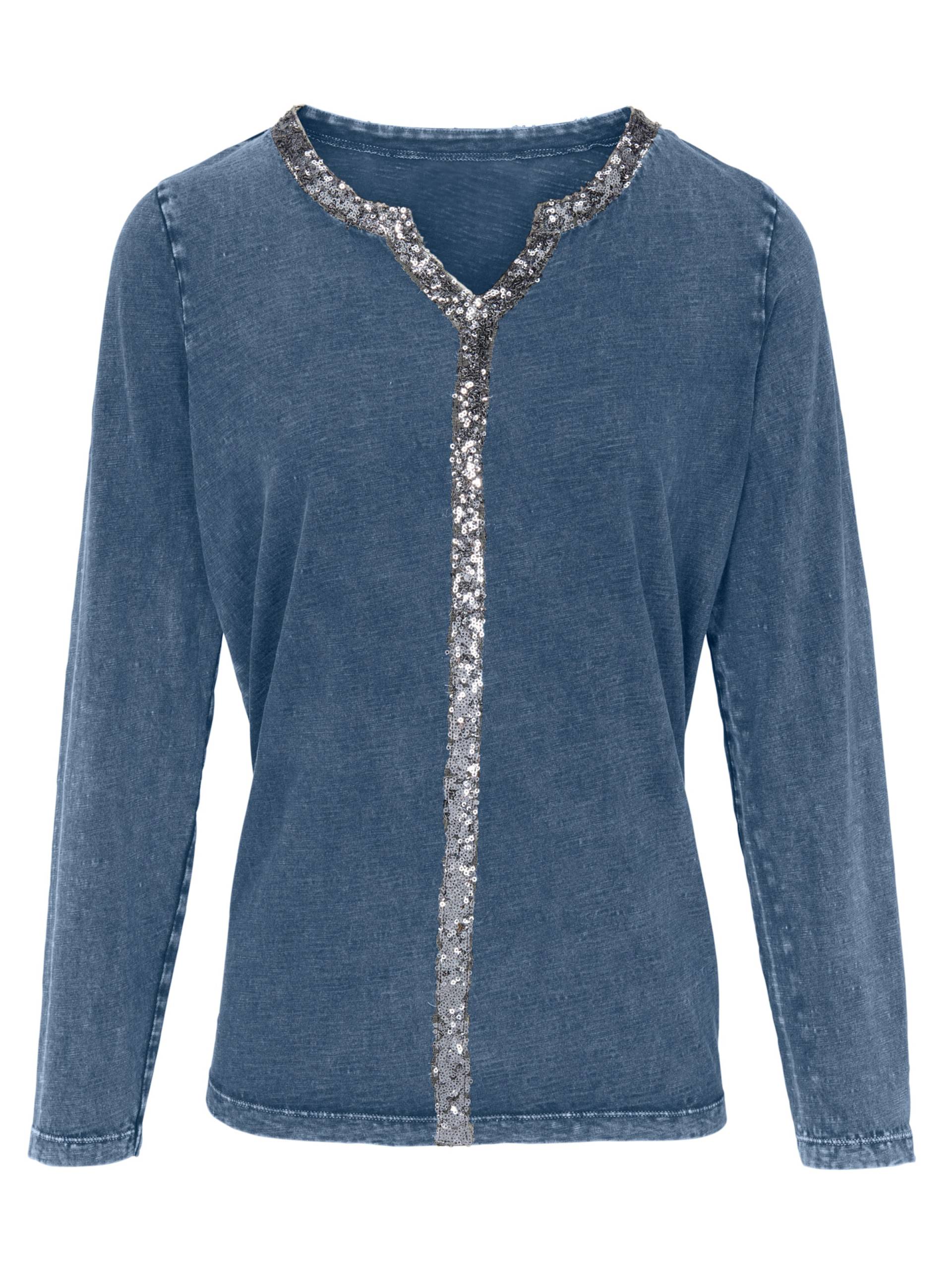 Shirt in jeansblau von heine