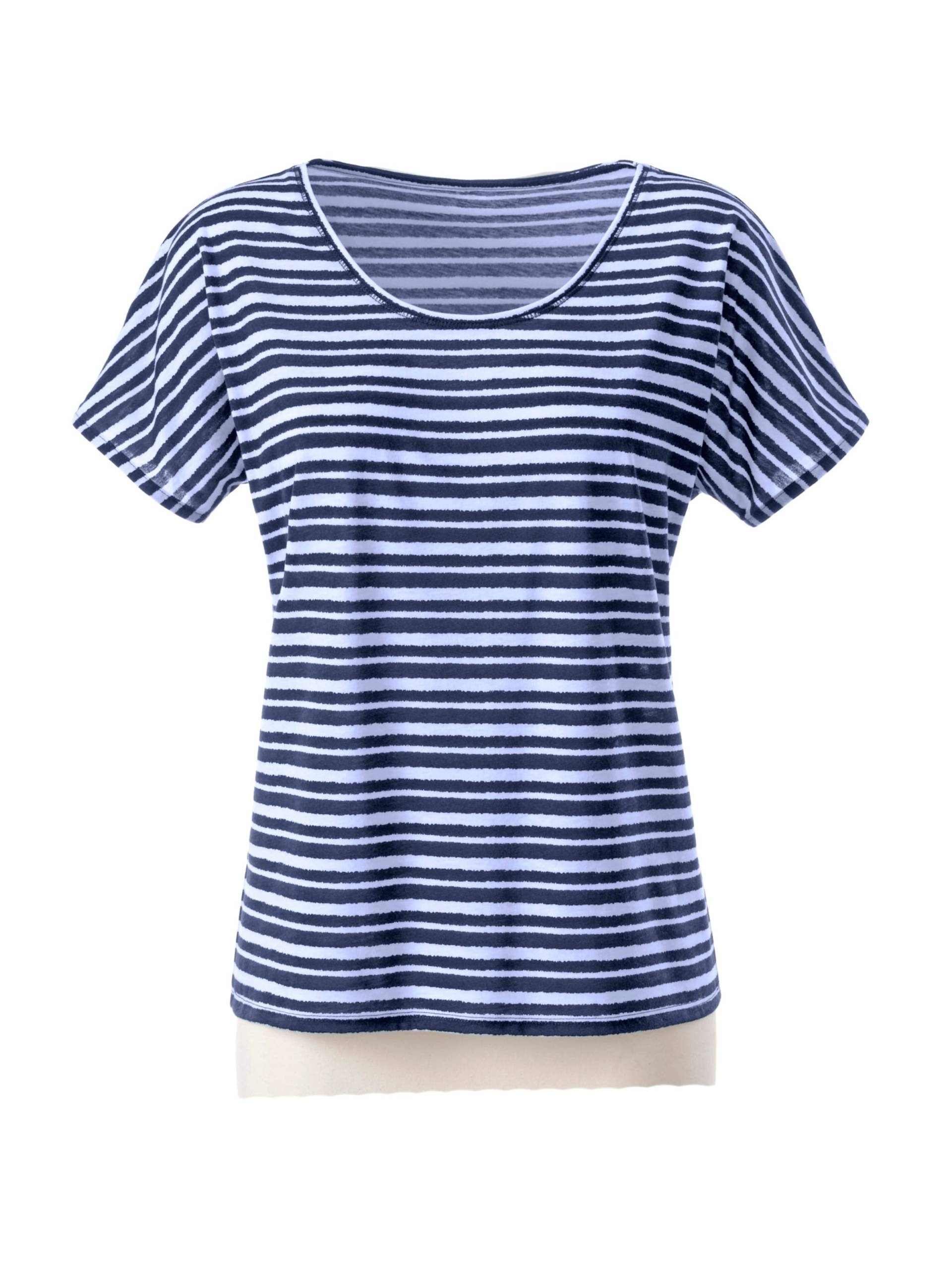 T-Shirt in marine-gestreift von heine